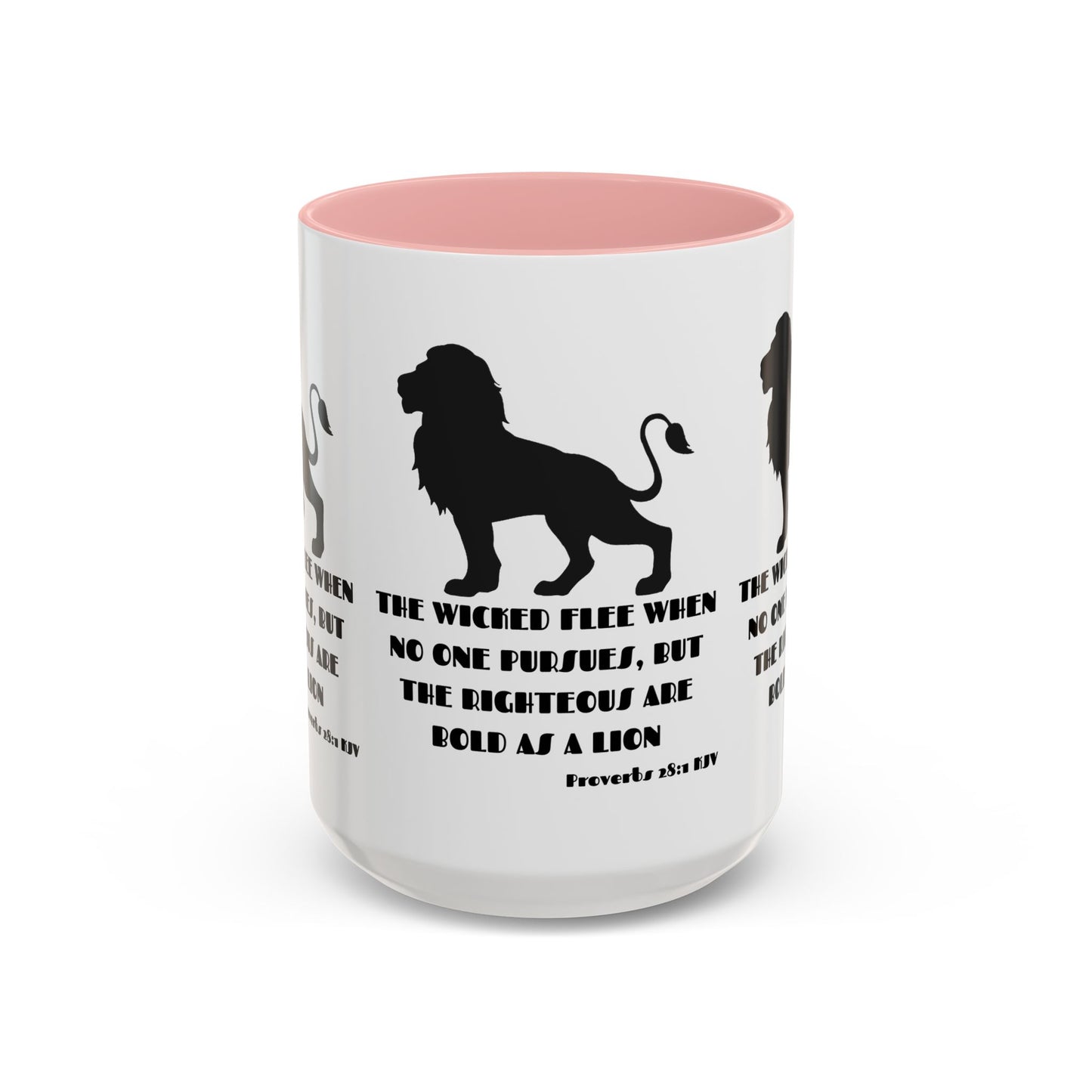 Proverbs 28:1 KJV Coffee Mug The Righteous Are Bold as a Lion Christian Gift for Faith-Based Living