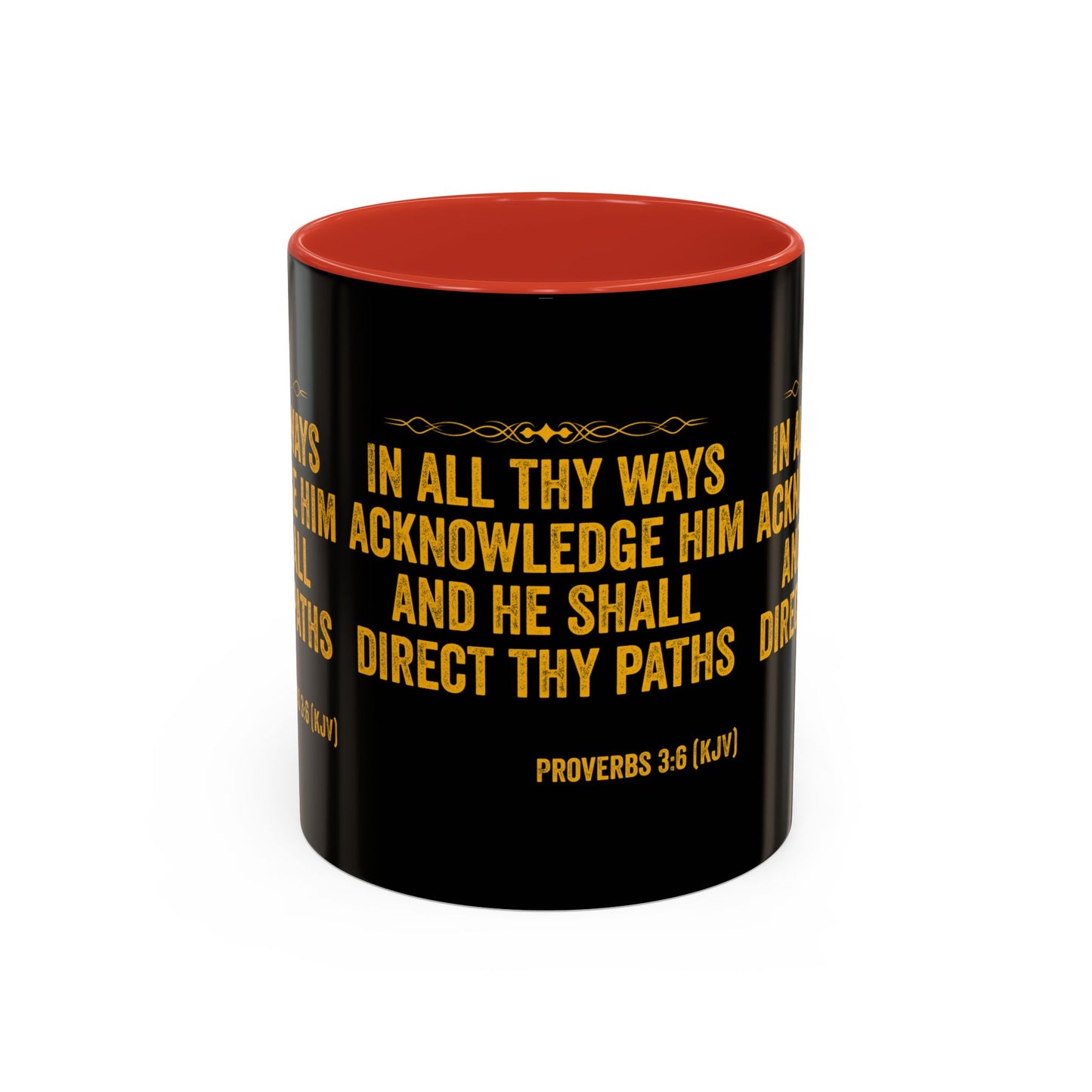 Proverbs 3:6 KJV Coffee Mug In All Thy Ways Acknowledge Him Inspirational Faith Based Gift For Believers