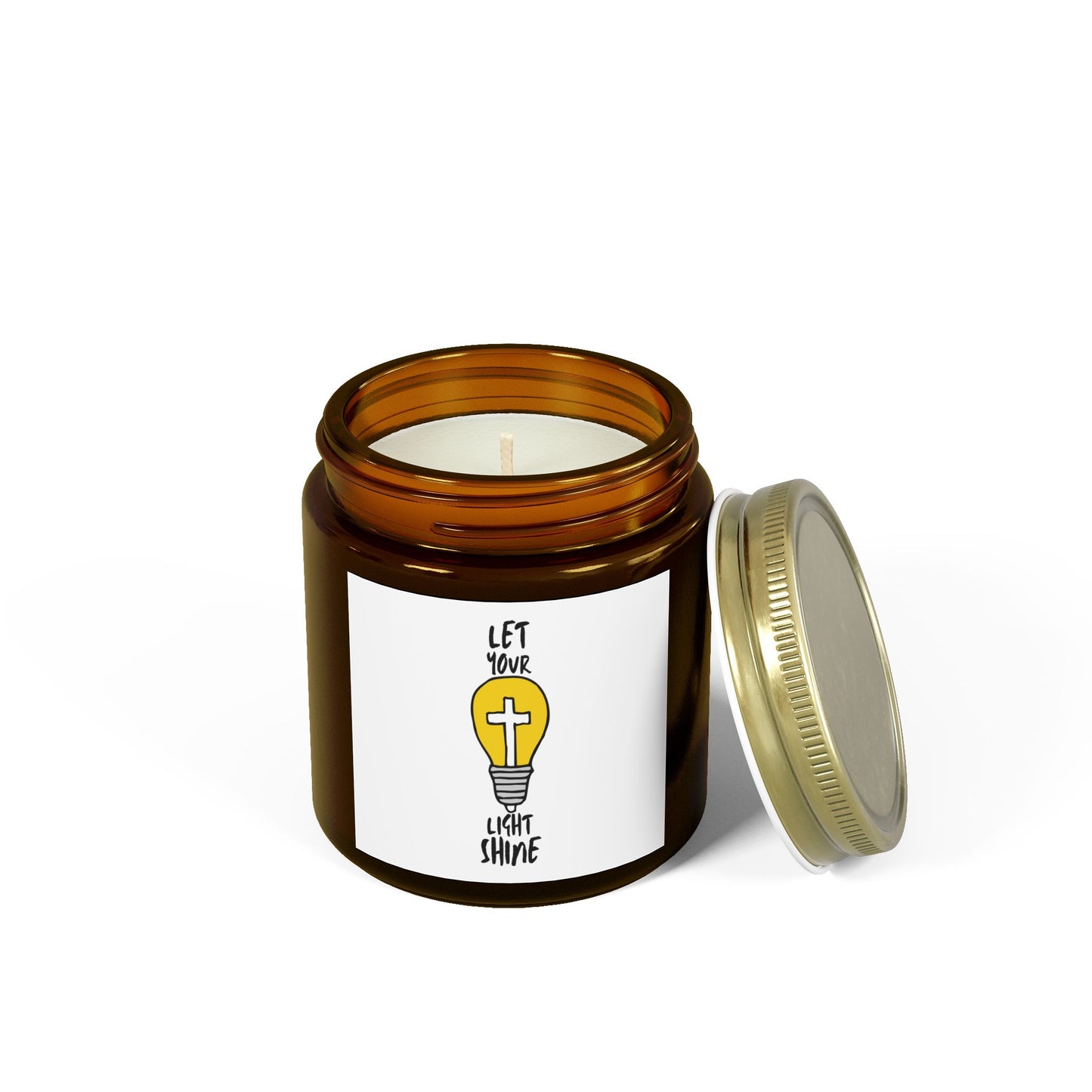 Let Your Light Shine Scented Candle Inspirational Christian Gift for Faith-Based Candle Lovers