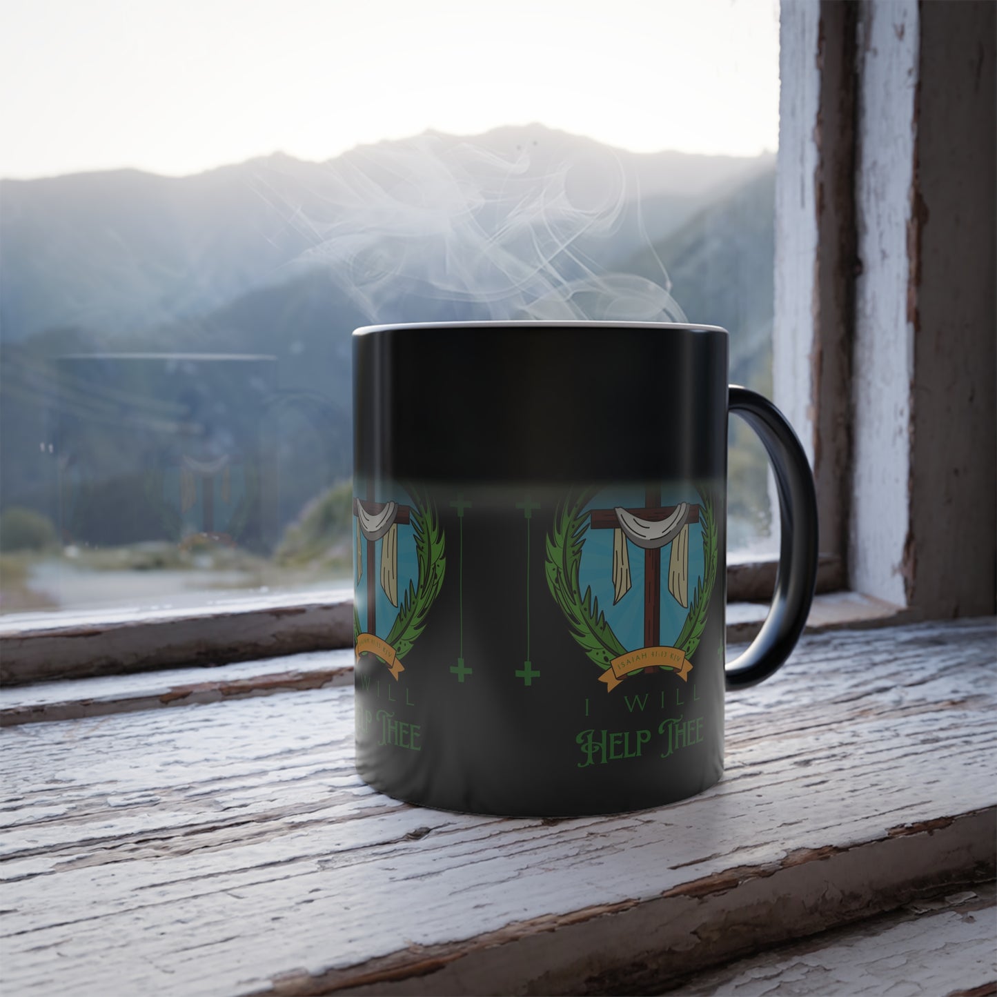 Isaiah 41:13 KJV Color Morphing Coffee Mug Divine Strength and Comfort For Biblical Inspiration