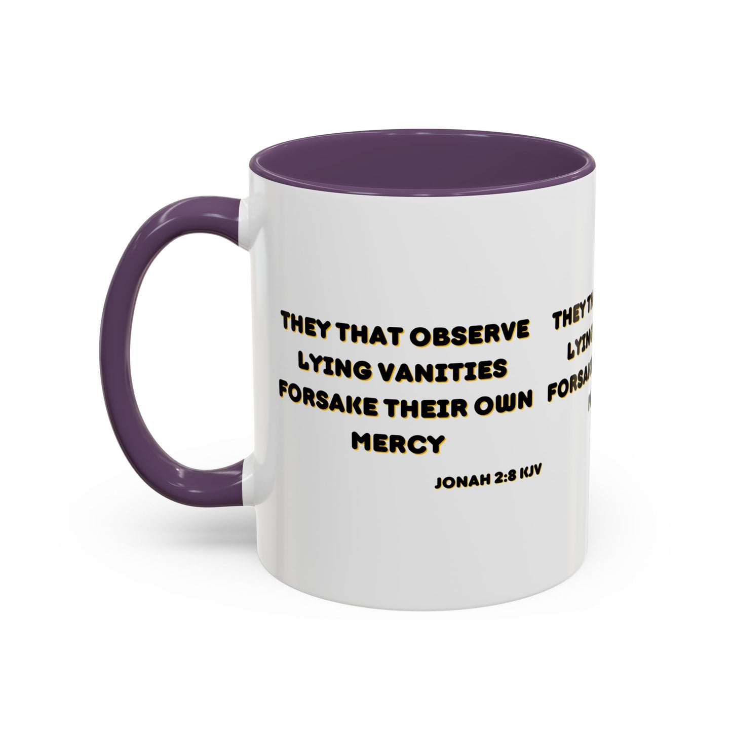 Jonah 2:8 KJV Coffee Mug They That Observe Lying Vanities Biblical Christian Gift for Faith-Based Living