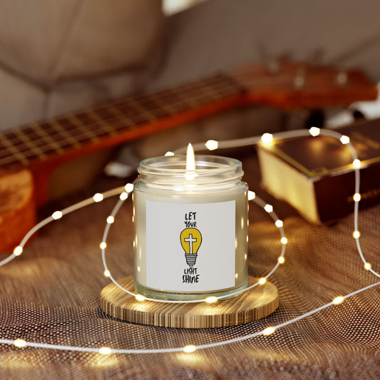 Let Your Light Shine Scented Candle Inspirational Christian Gift for Faith-Based Candle Lovers