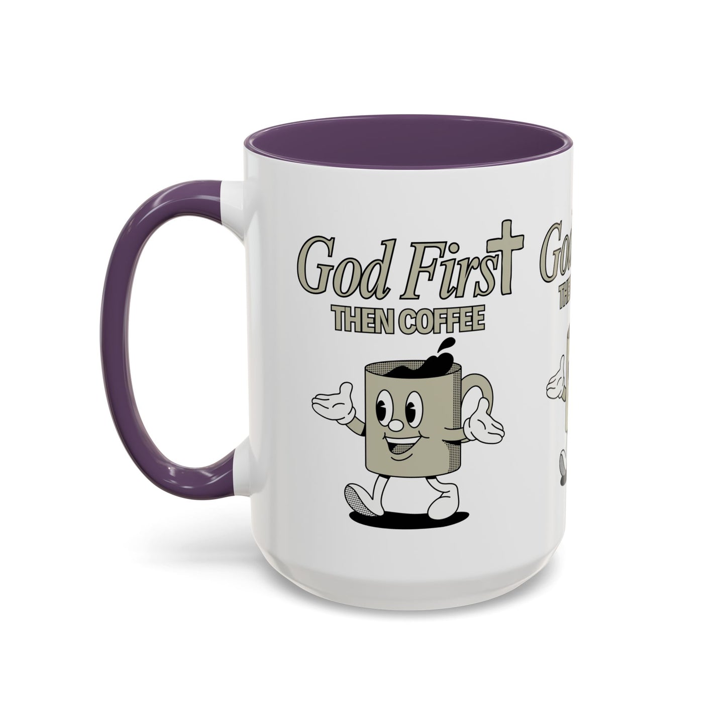 God First Then Coffee Mug Inspirational Christian Gift for Faith Based Coffee Lovers