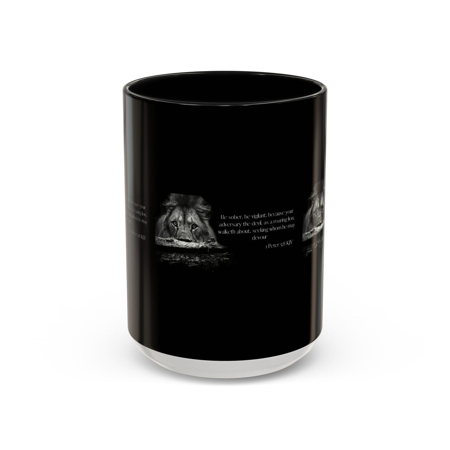 1 Peter 5:8 KJV Bible Verse Coffee Mug Vigilance & Faith With Every Drink