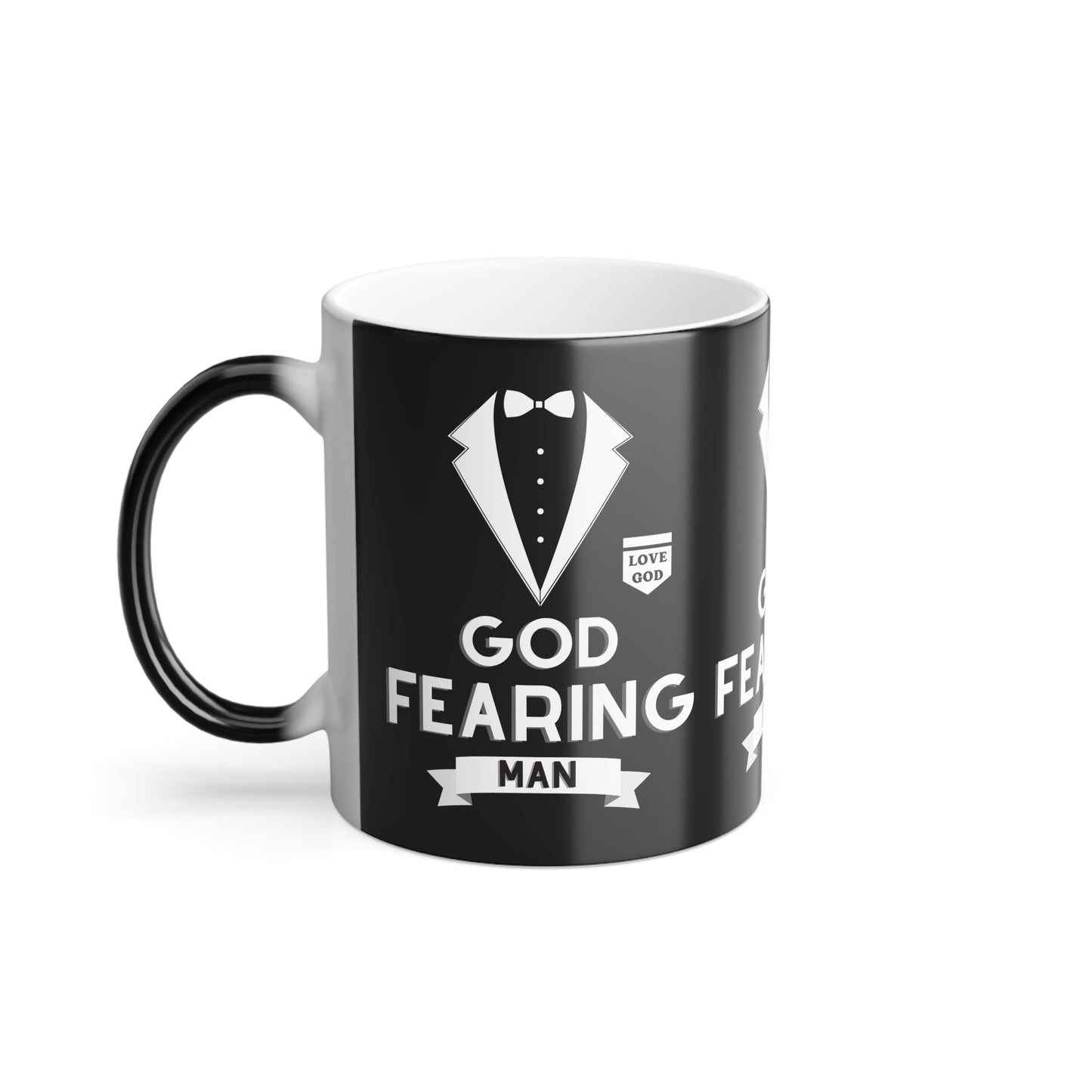 God Fearing Man Color Morphing Coffee Mug Inspirational Christian Gift for Him