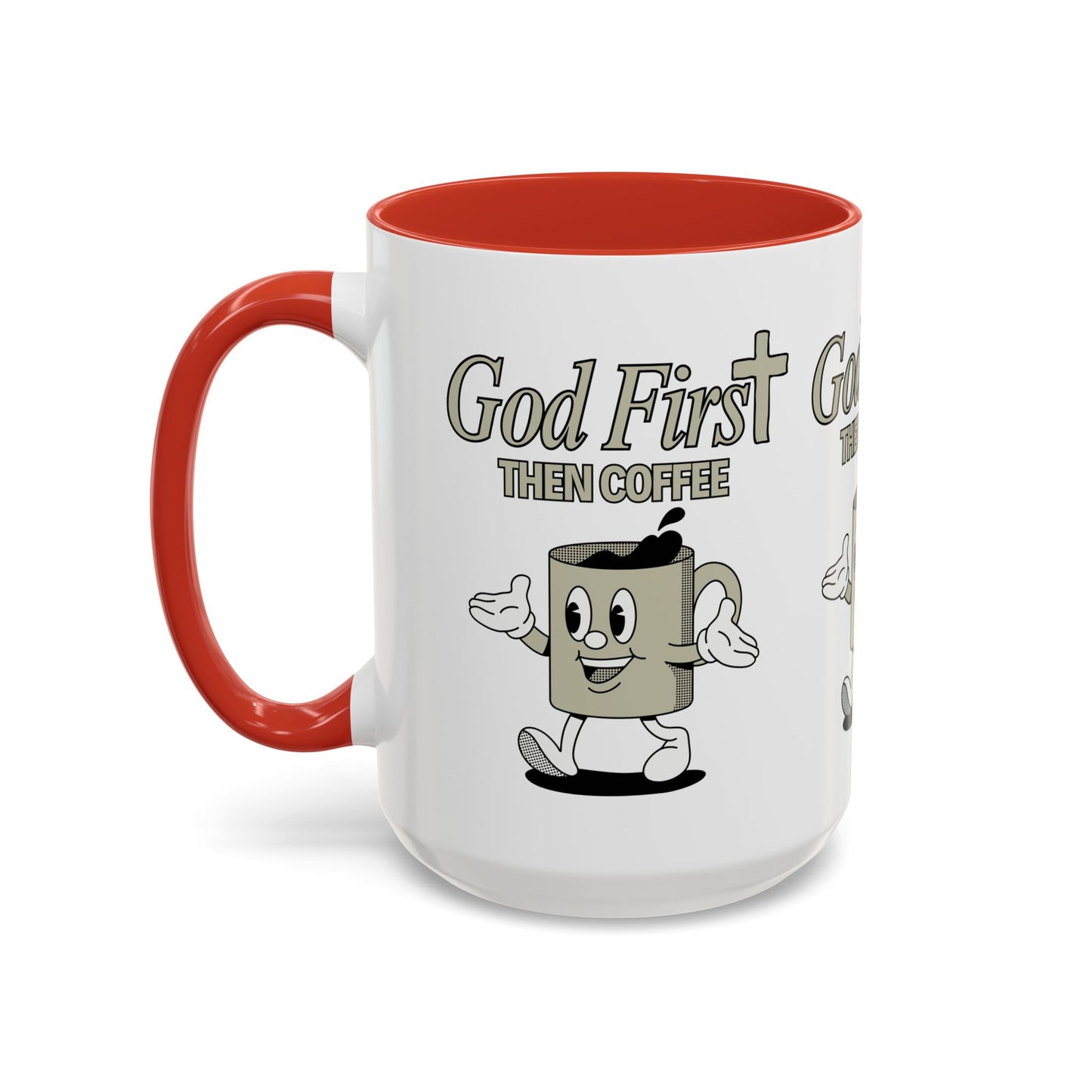 God First Then Coffee Mug Inspirational Christian Gift for Faith Based Coffee Lovers