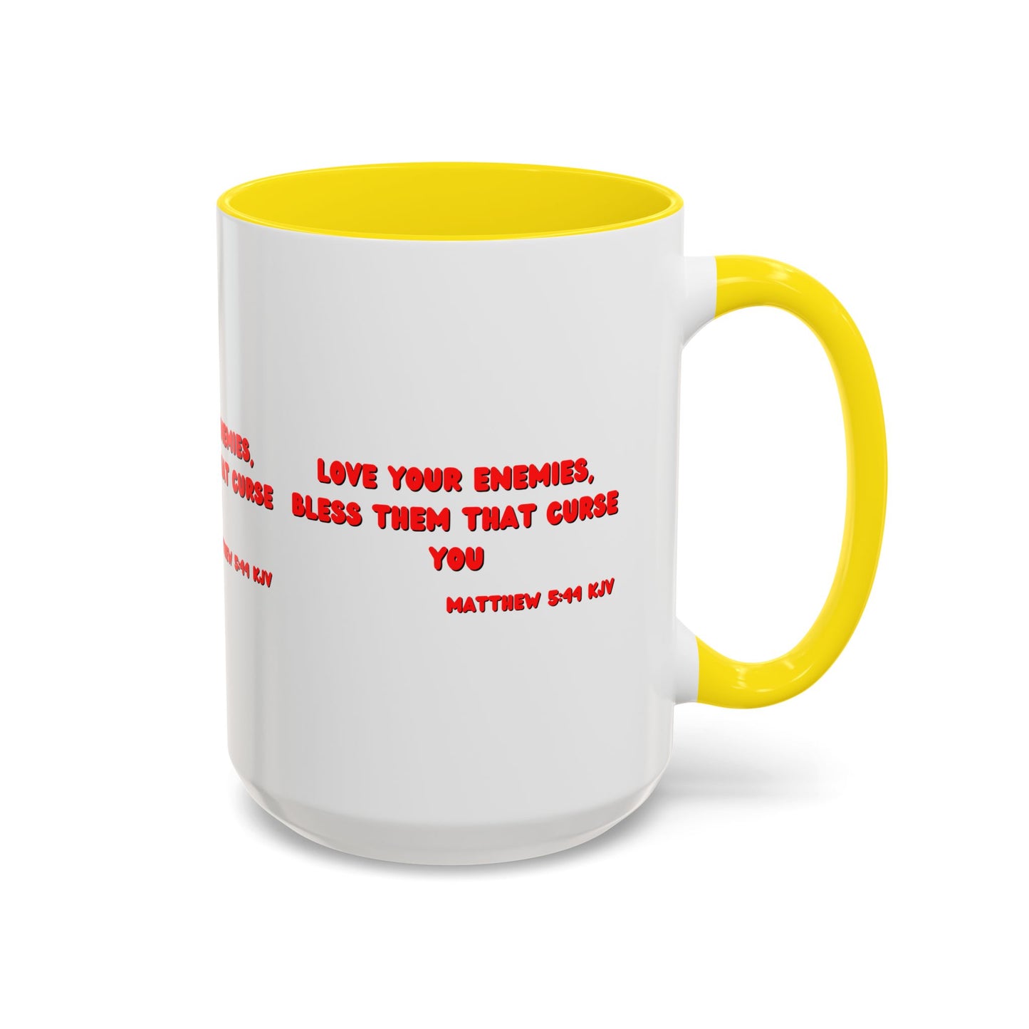 Matthew 5:44 KJV Coffee Mug Love Your Enemies Biblical Christian Gift for Faith-Based Living