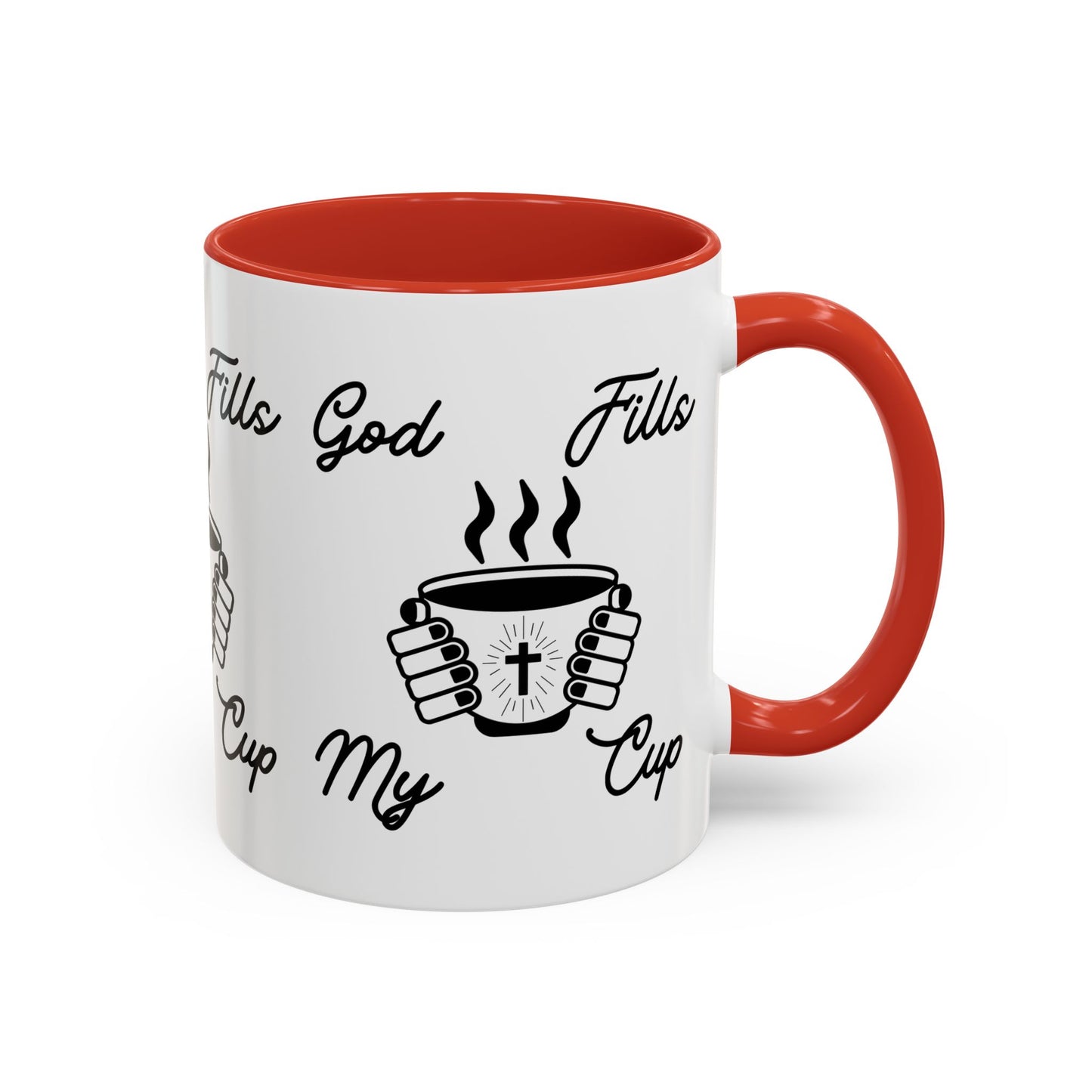 God Fills My Cup Coffee Mug Inspirational Christian Gift for Faith and Encouragement for Coffee Lovers