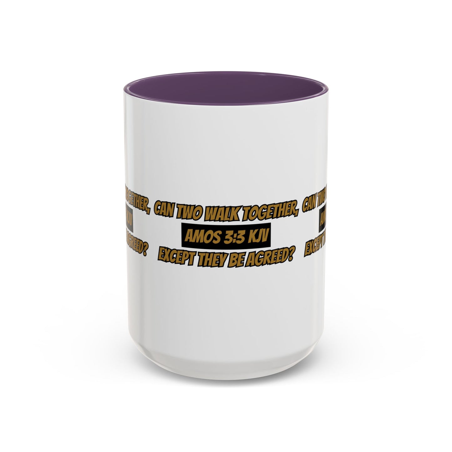 Inspirational Amos 3:3 KJV Bible Verse Coffee Mug Perfect Christian Gift