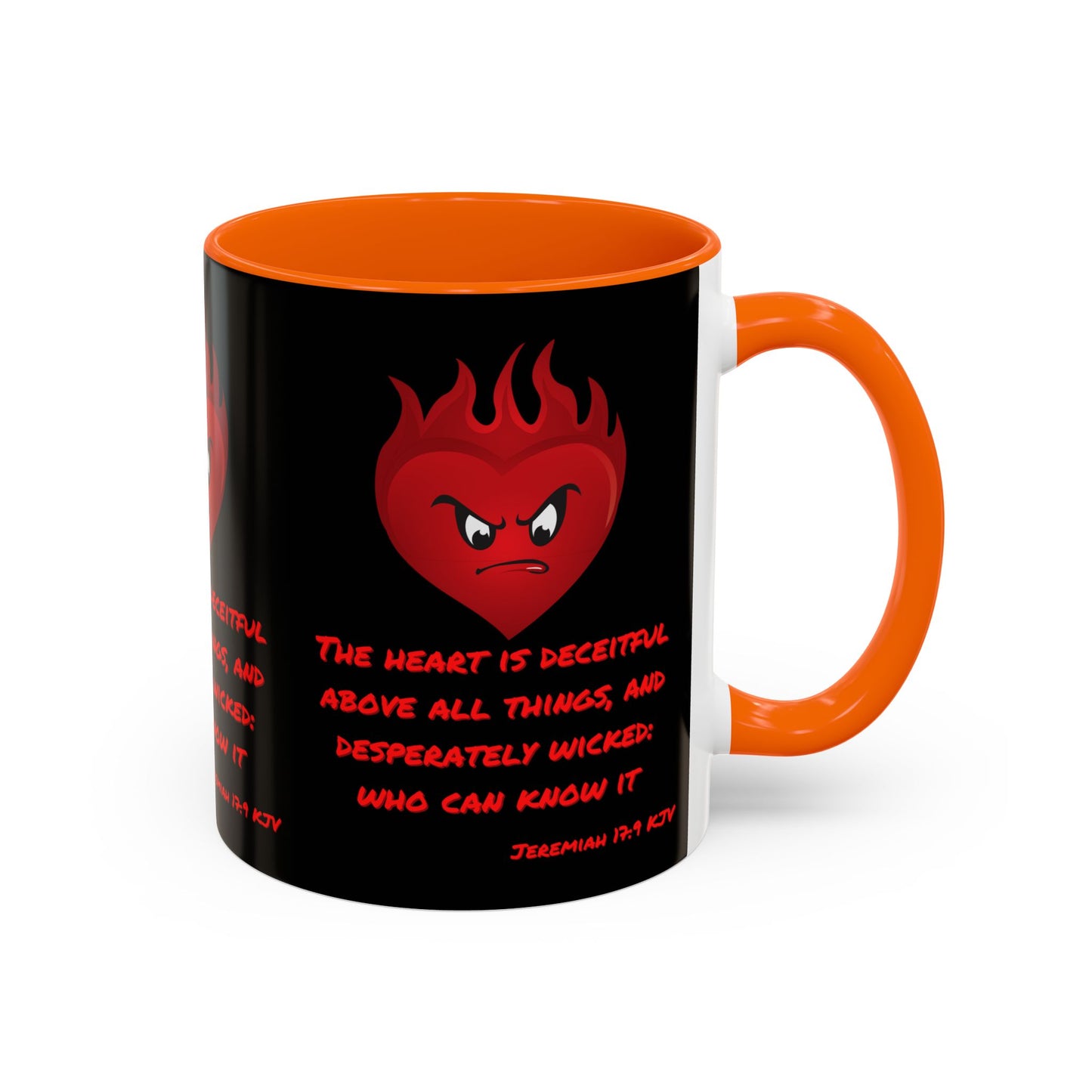 Jeremiah 17:9 KJV Coffee Mug The Heart is Deceitful Biblical Christian Gift for Faith-Based Coffee Lovers