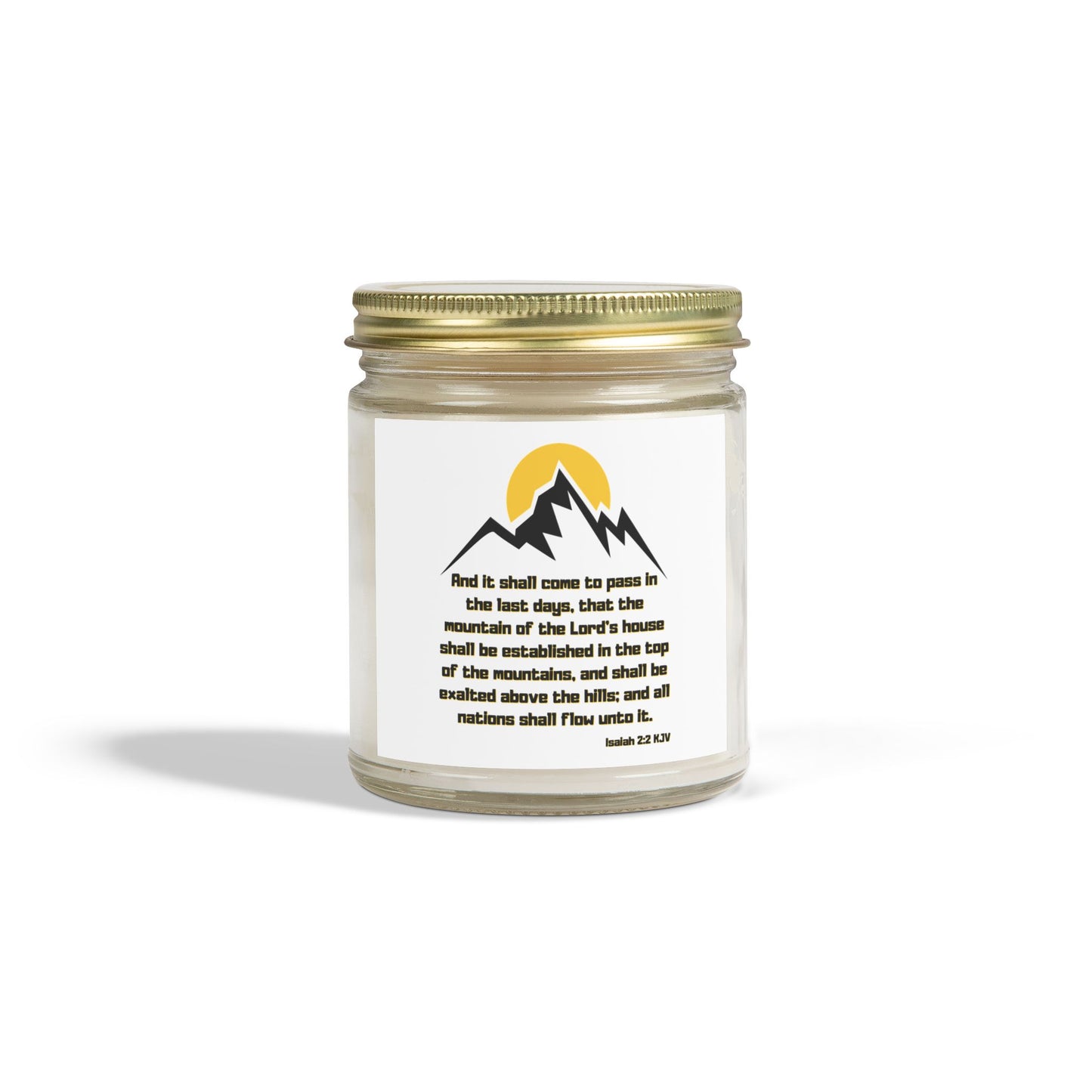 Isaiah 2:2 KJV Scented Candle Inspirational Faith-Based Gift for Believers