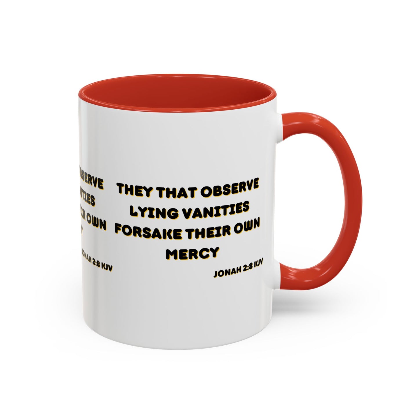 Jonah 2:8 KJV Coffee Mug They That Observe Lying Vanities Biblical Christian Gift for Faith-Based Living