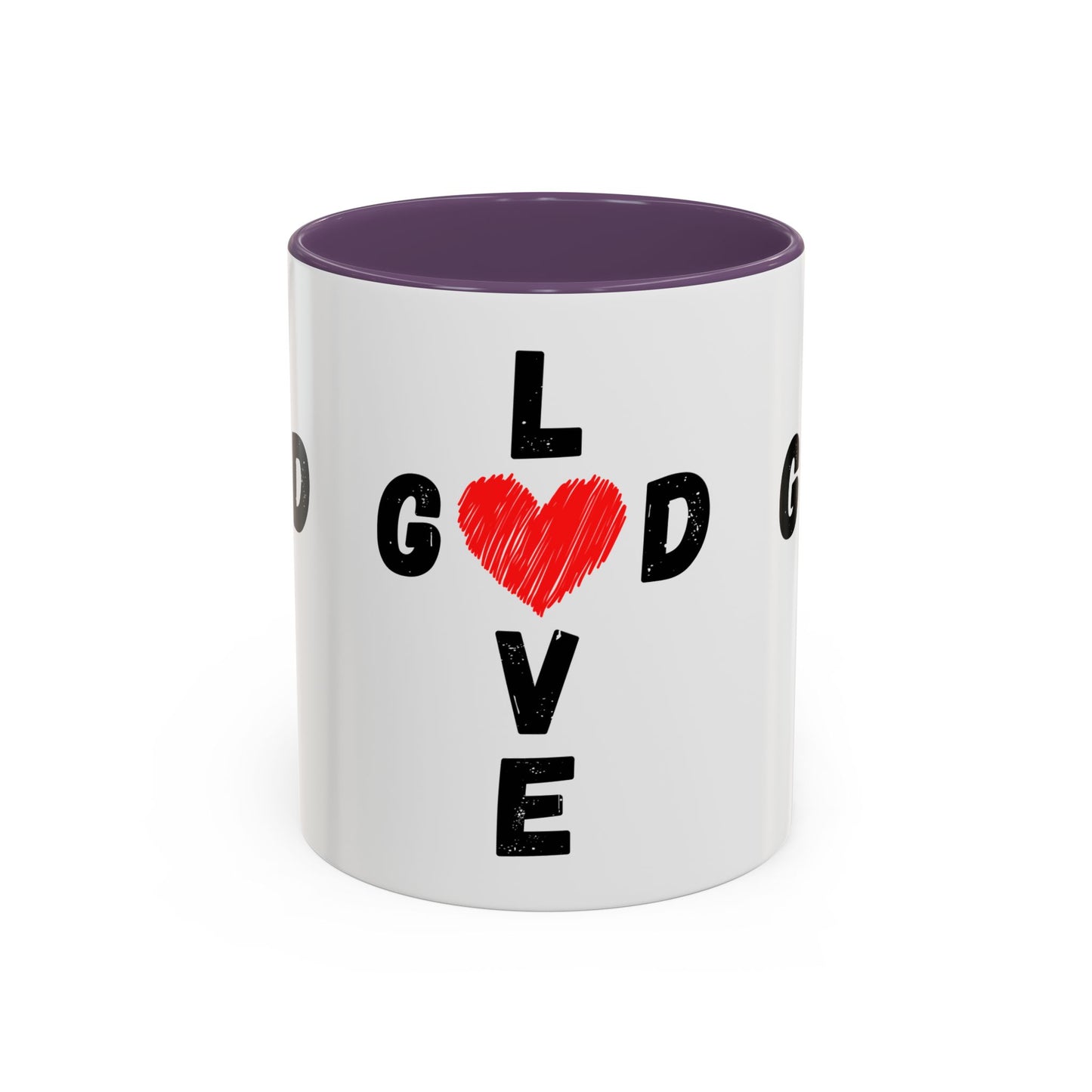 Love God Cross Shaped Coffee Mug Inspirational Christian Gift for Faith-Based Living