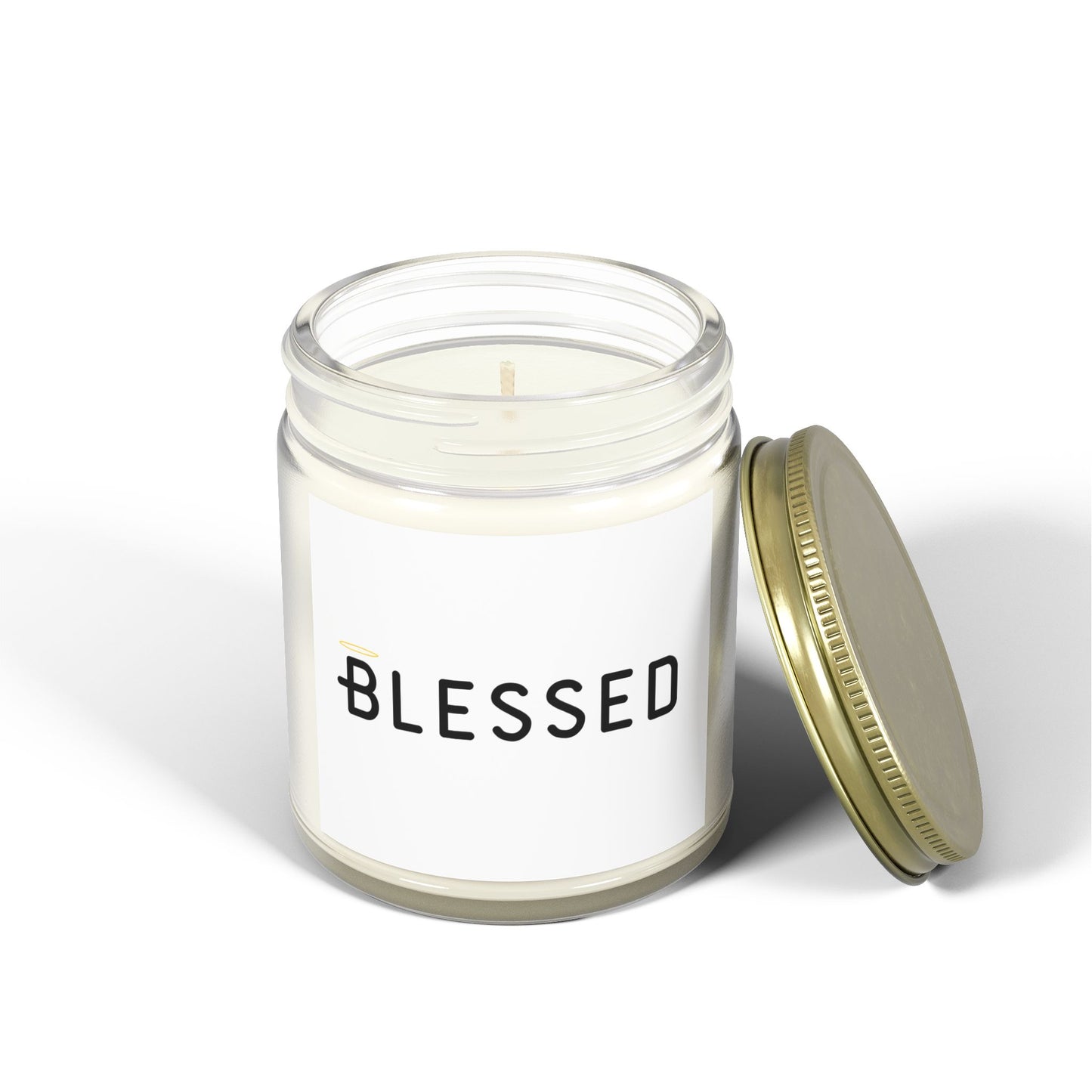 Blessed Scented Candle with Yellow Halo Inspirational Christian Gift