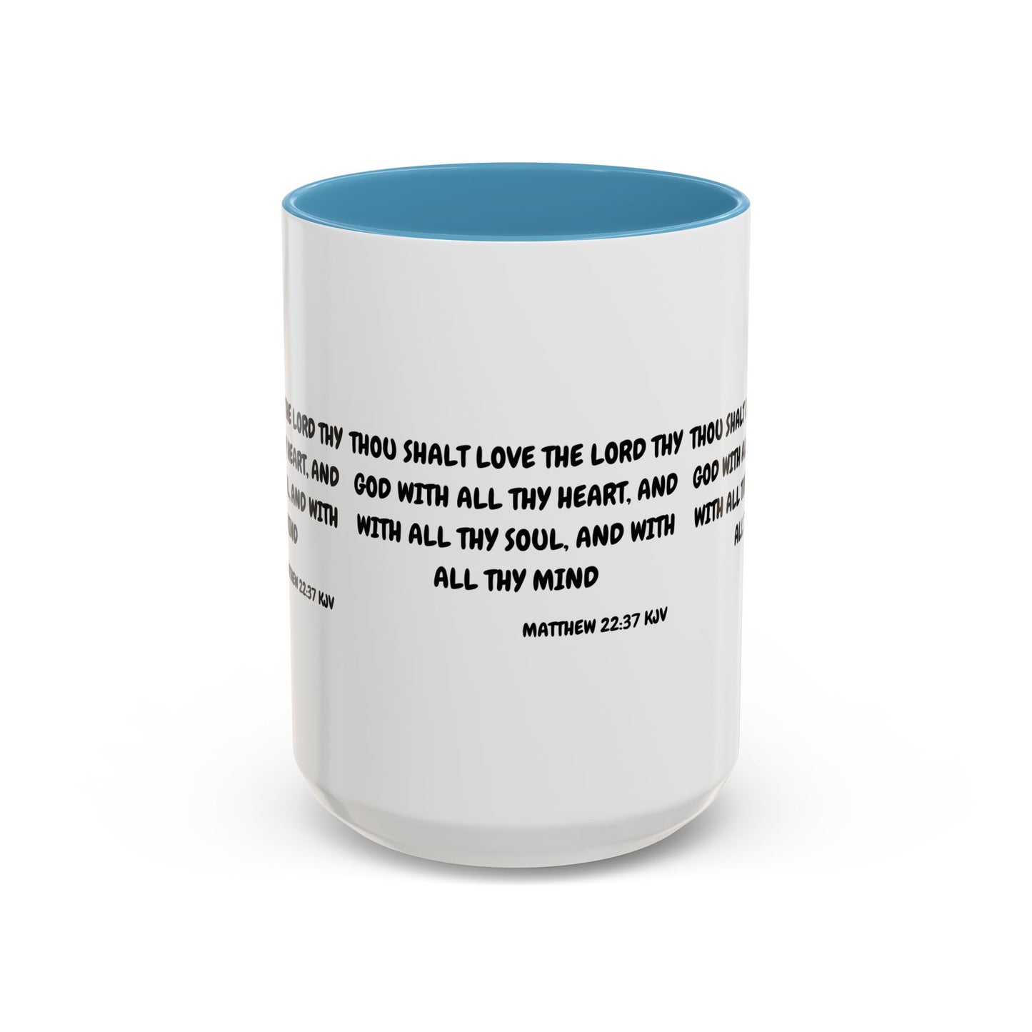 Matthew 22:37 KJV Coffee Mug Love the Lord Your God Biblical Christian Gift for Faith-Based Living