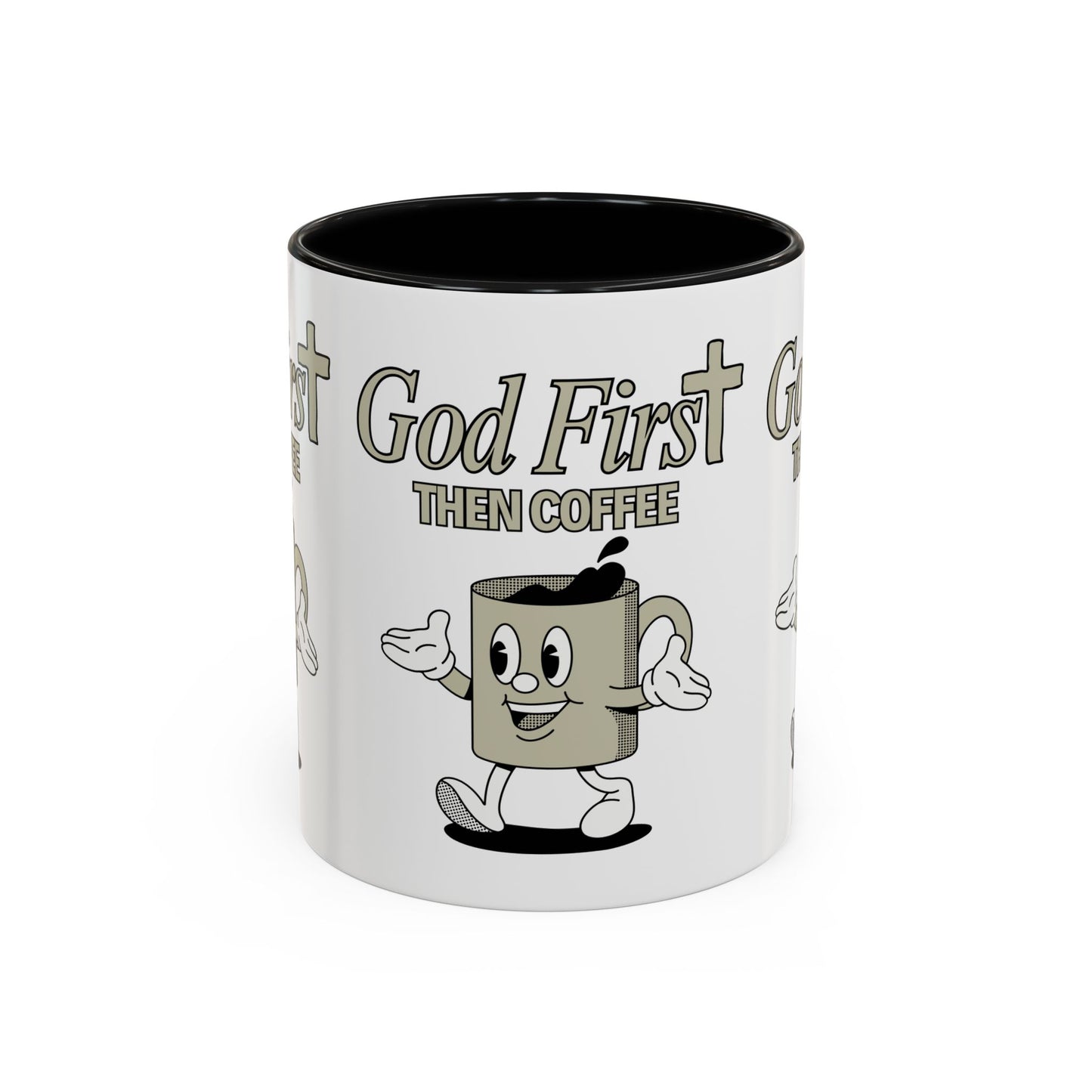 God First Then Coffee Mug Inspirational Christian Gift for Faith Based Coffee Lovers