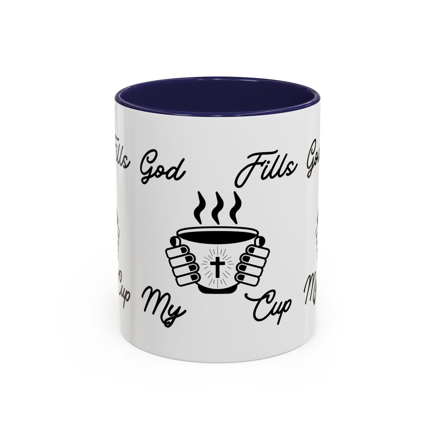 God Fills My Cup Coffee Mug Inspirational Christian Gift for Faith and Encouragement for Coffee Lovers