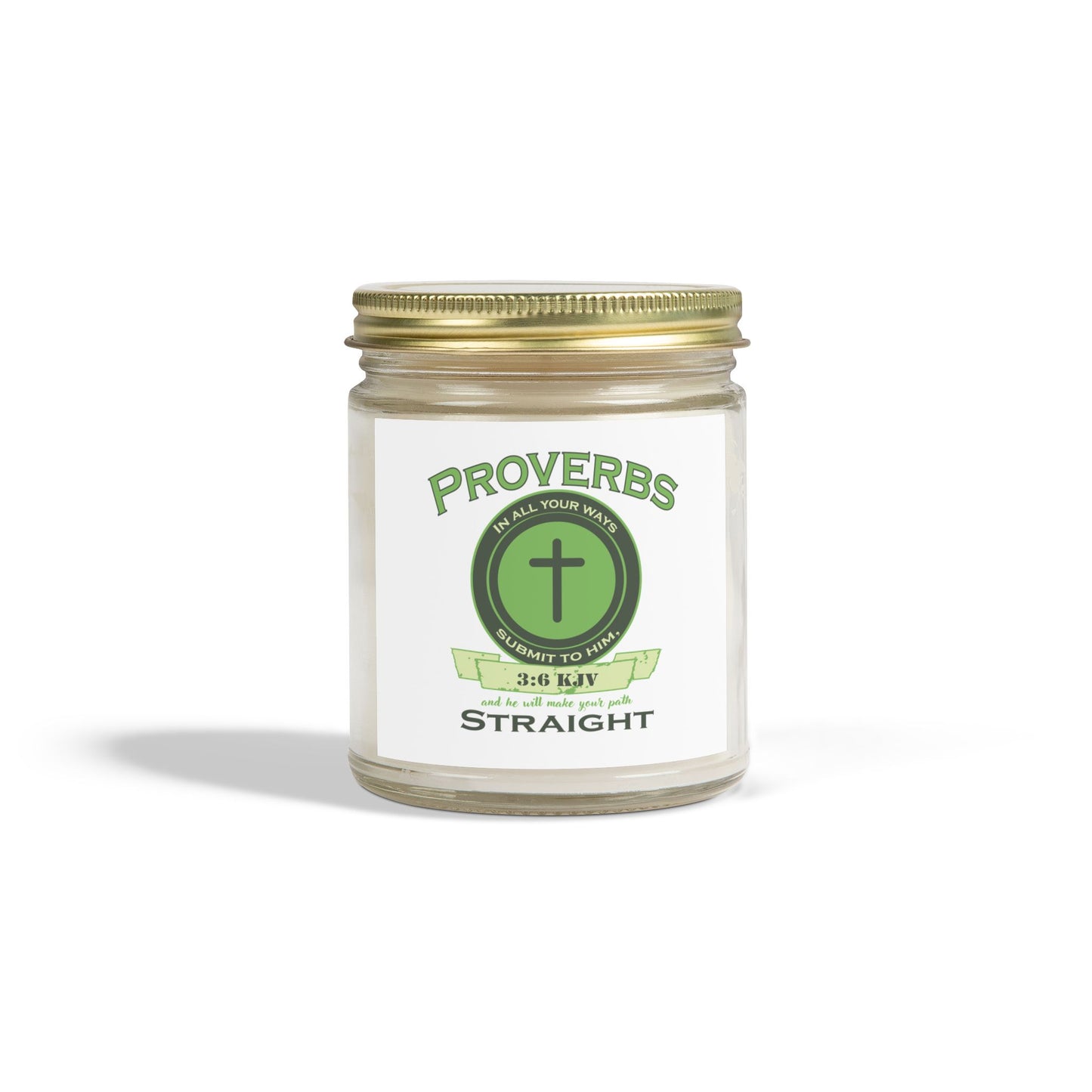 Proverbs 3:6 KJV Scented Candle In All Thy Ways Acknowledge Him Faith Based Christian Gift