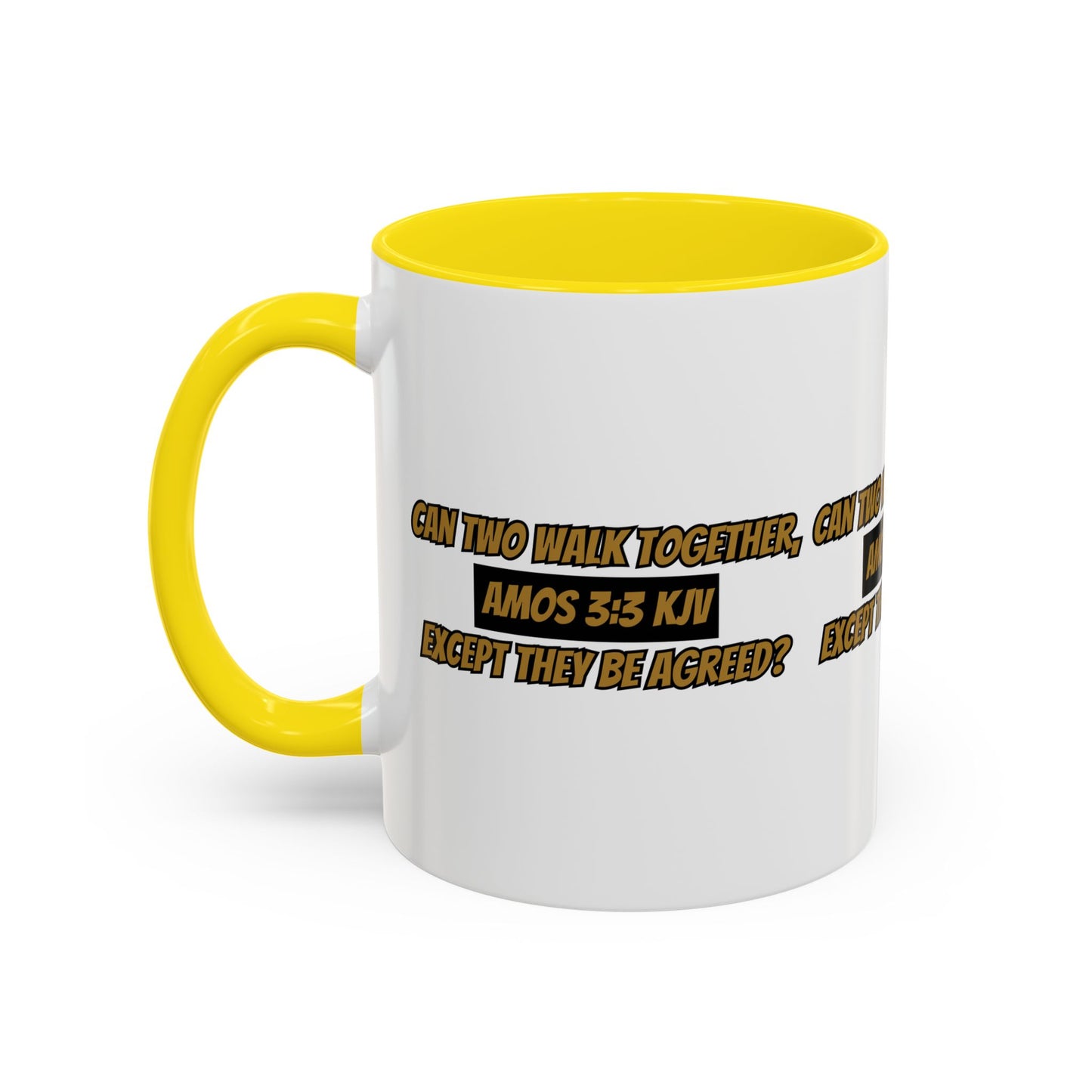 Inspirational Amos 3:3 KJV Bible Verse Coffee Mug Perfect Christian Gift