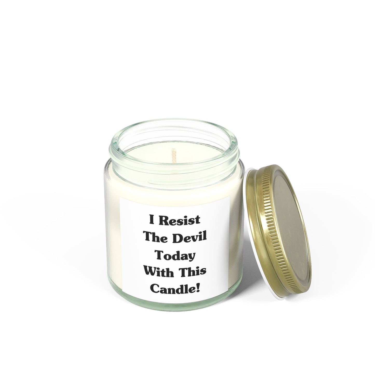 I Resist The Devil Today With This Scented Candle Inspirational Christian Gift for Faith-Based Candle Lovers