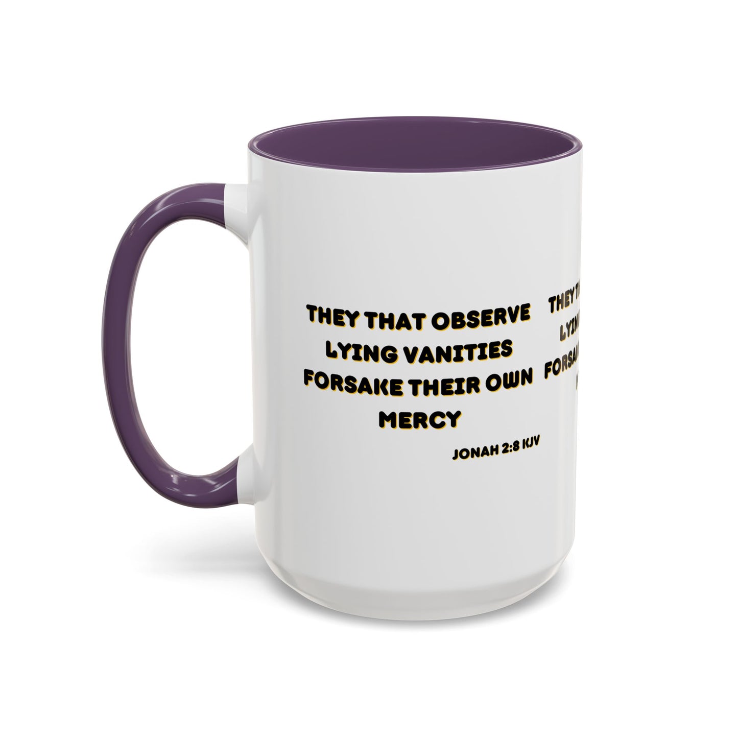 Jonah 2:8 KJV Coffee Mug They That Observe Lying Vanities Biblical Christian Gift for Faith-Based Living