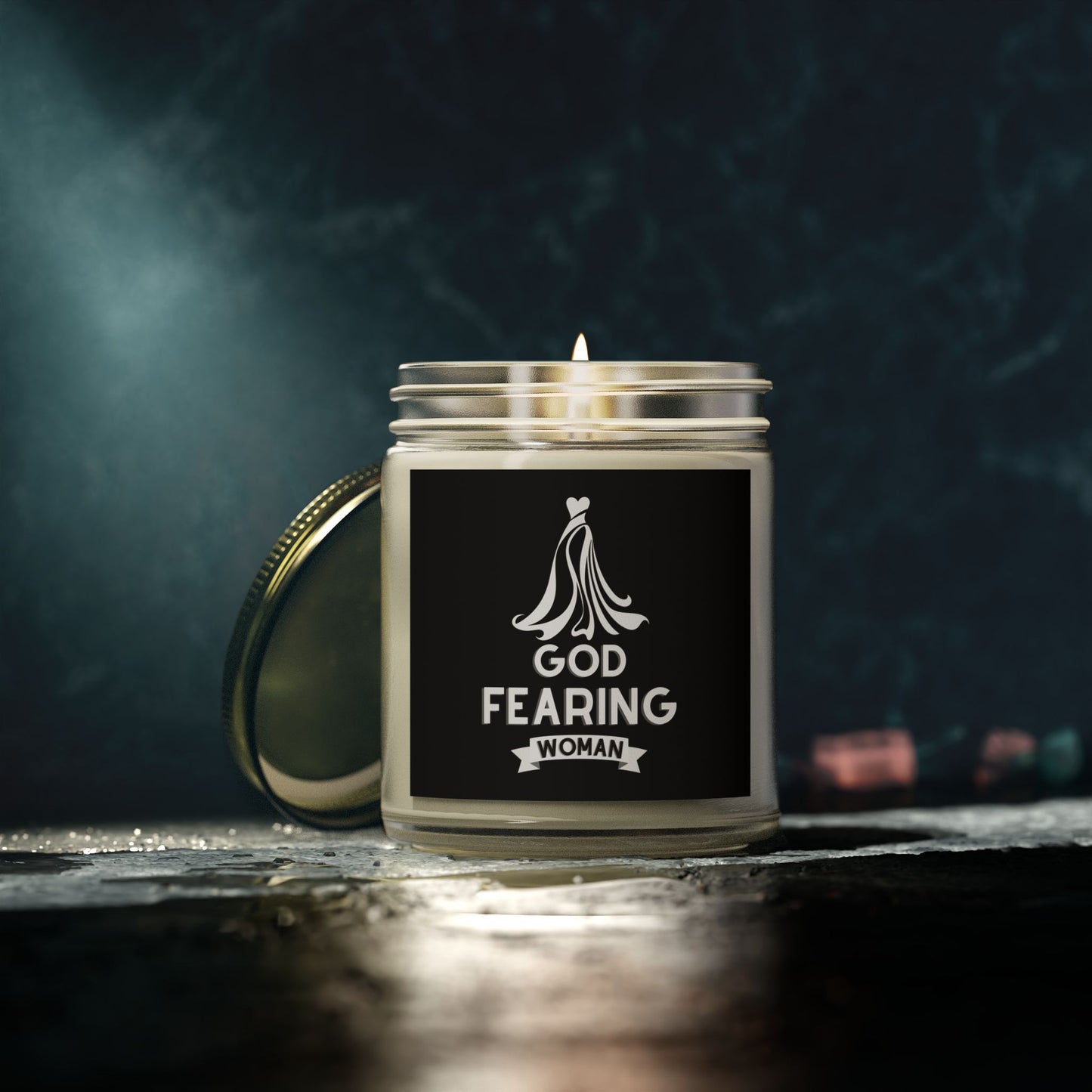 God Fearing Woman Scented Candle Inspirational Christian Gift for Her