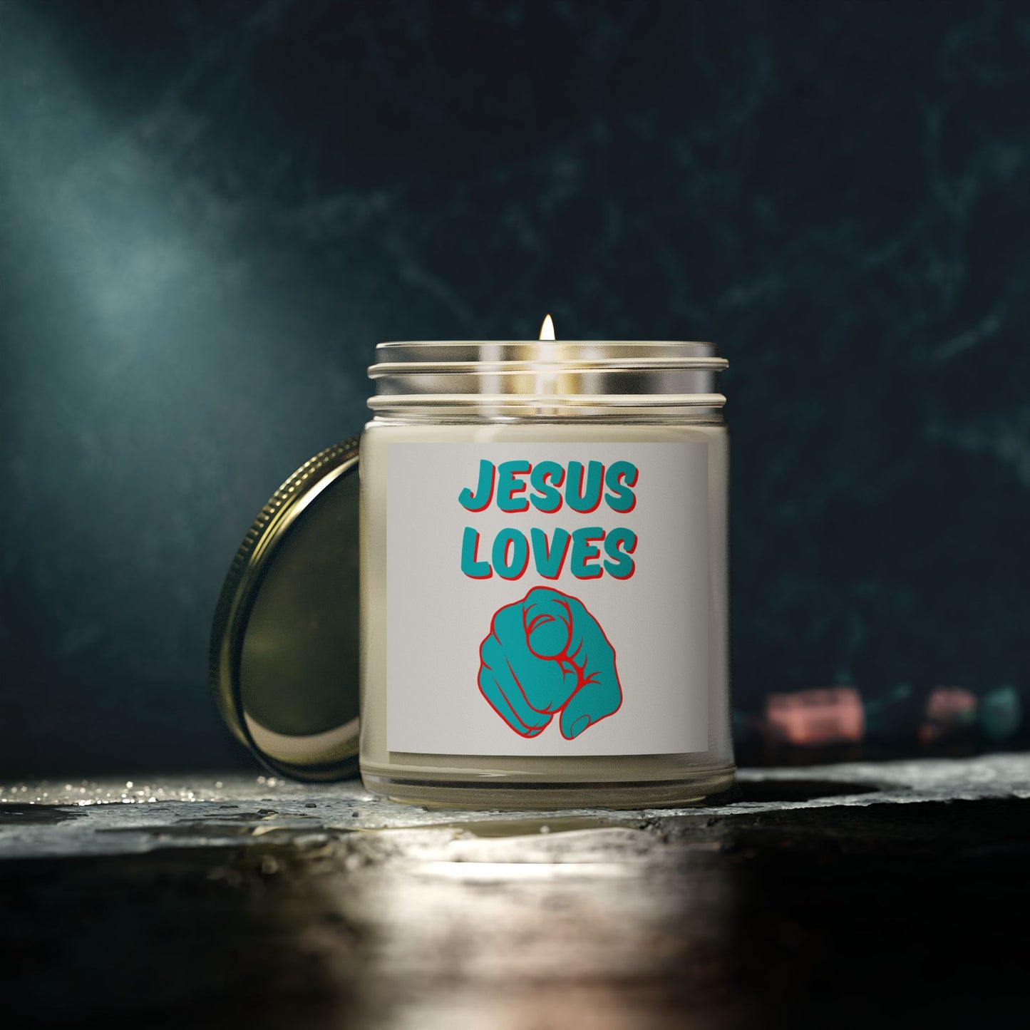 Jesus Loves You Scented Candle Inspirational Christian Gift for Daily Encouragement