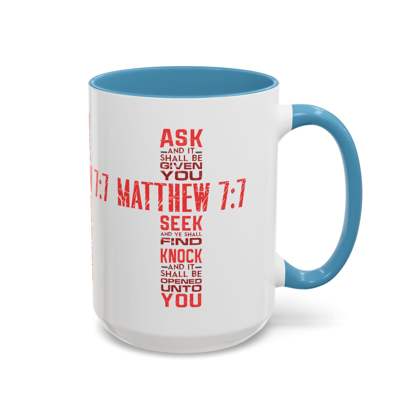 Seek and Find: Matthew 7:7 KJV Bible Verse Coffee Mug Inspirational Christian Gift