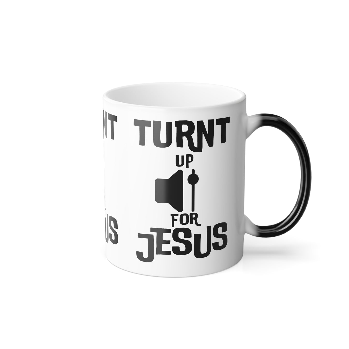 Turnt Up For Jesus Color Morphing Coffee Mug Biblical Christian Gift for Faith-Based Coffee Lovers