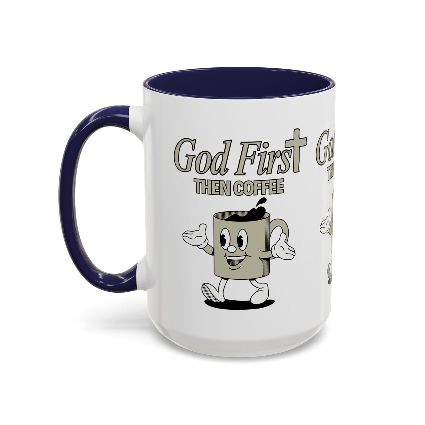 God First Then Coffee Mug Inspirational Christian Gift for Faith Based Coffee Lovers