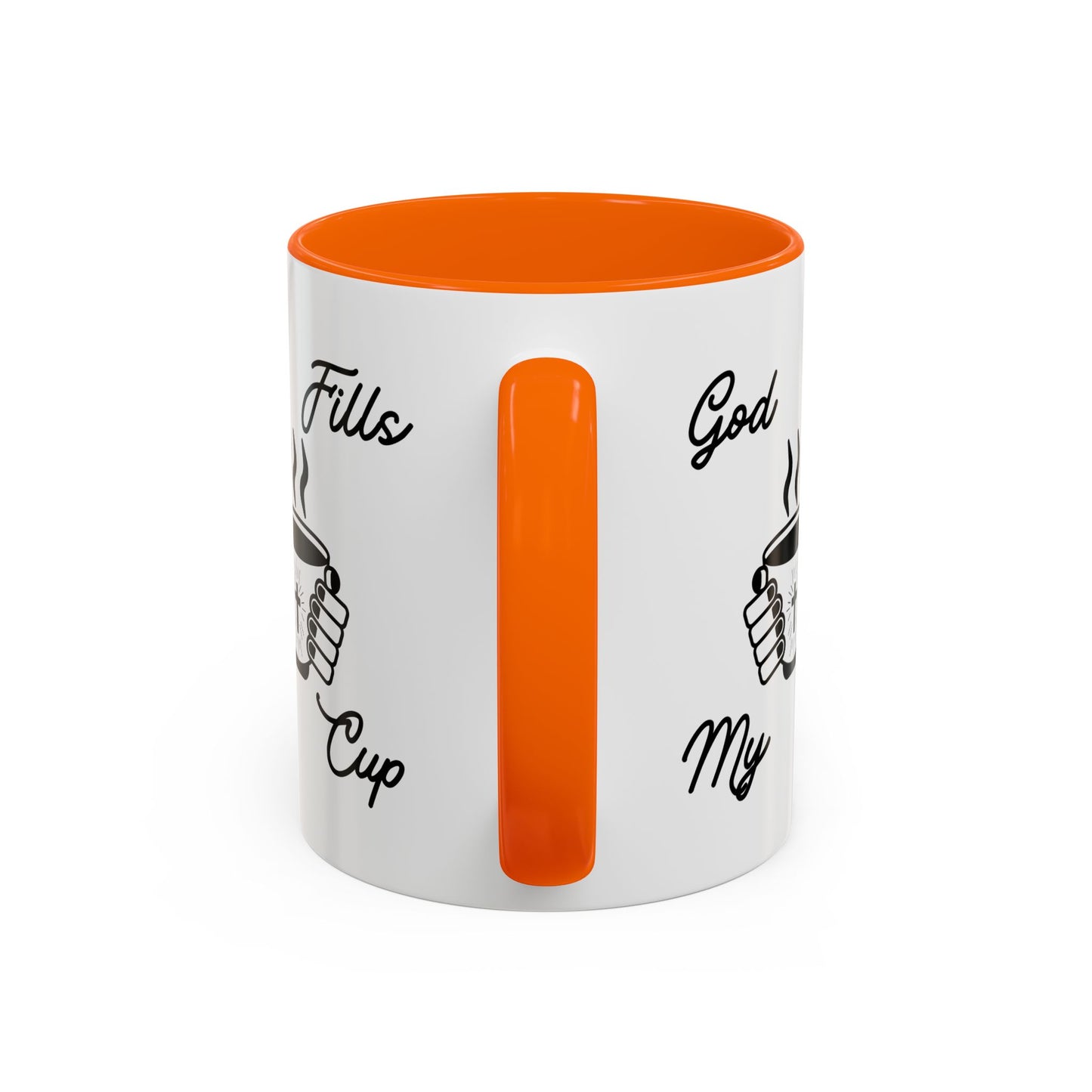 God Fills My Cup Coffee Mug Inspirational Christian Gift for Faith and Encouragement for Coffee Lovers