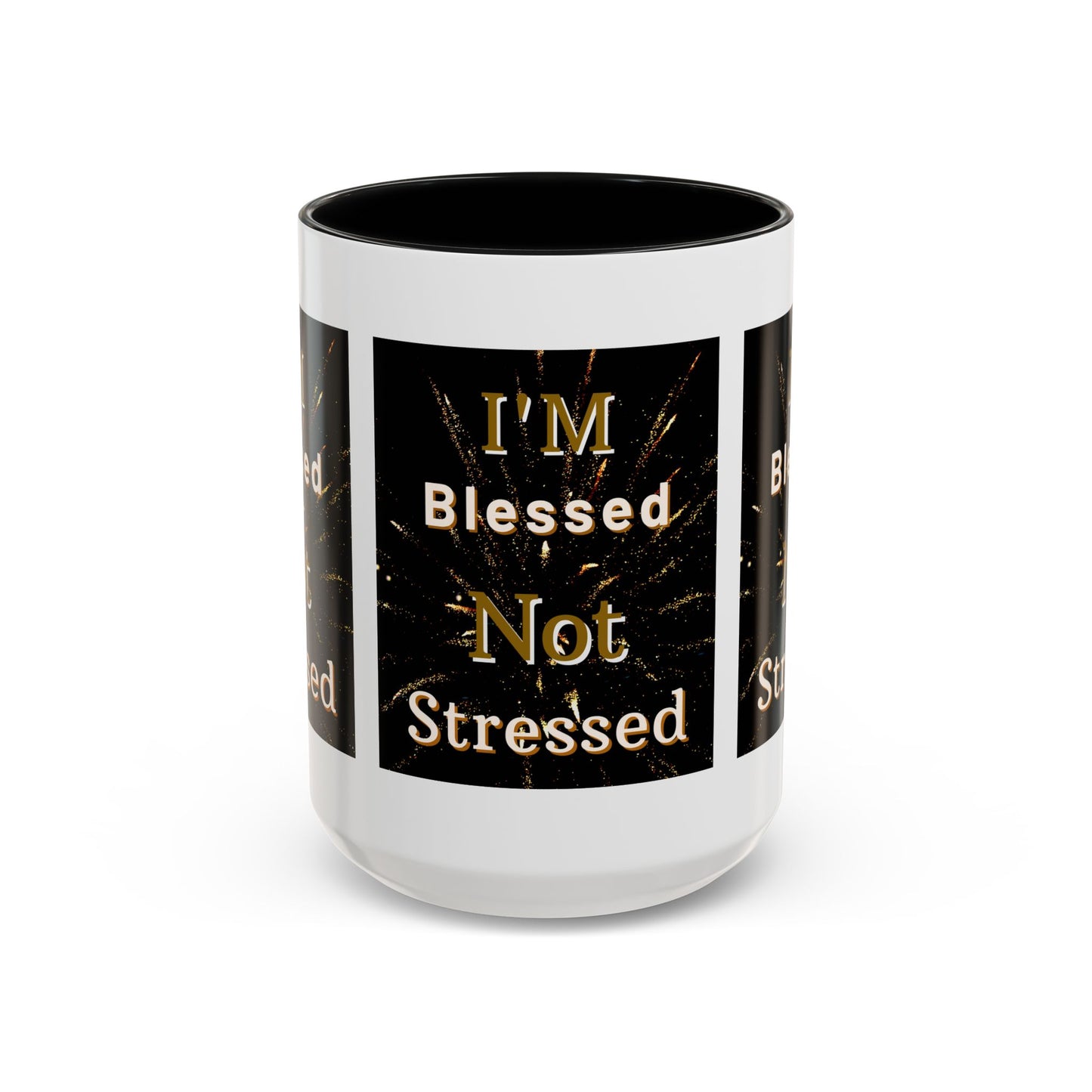 I'm Blessed Not Stressed Coffee Mug Inspirational Christian Gift for Faith-Based Living