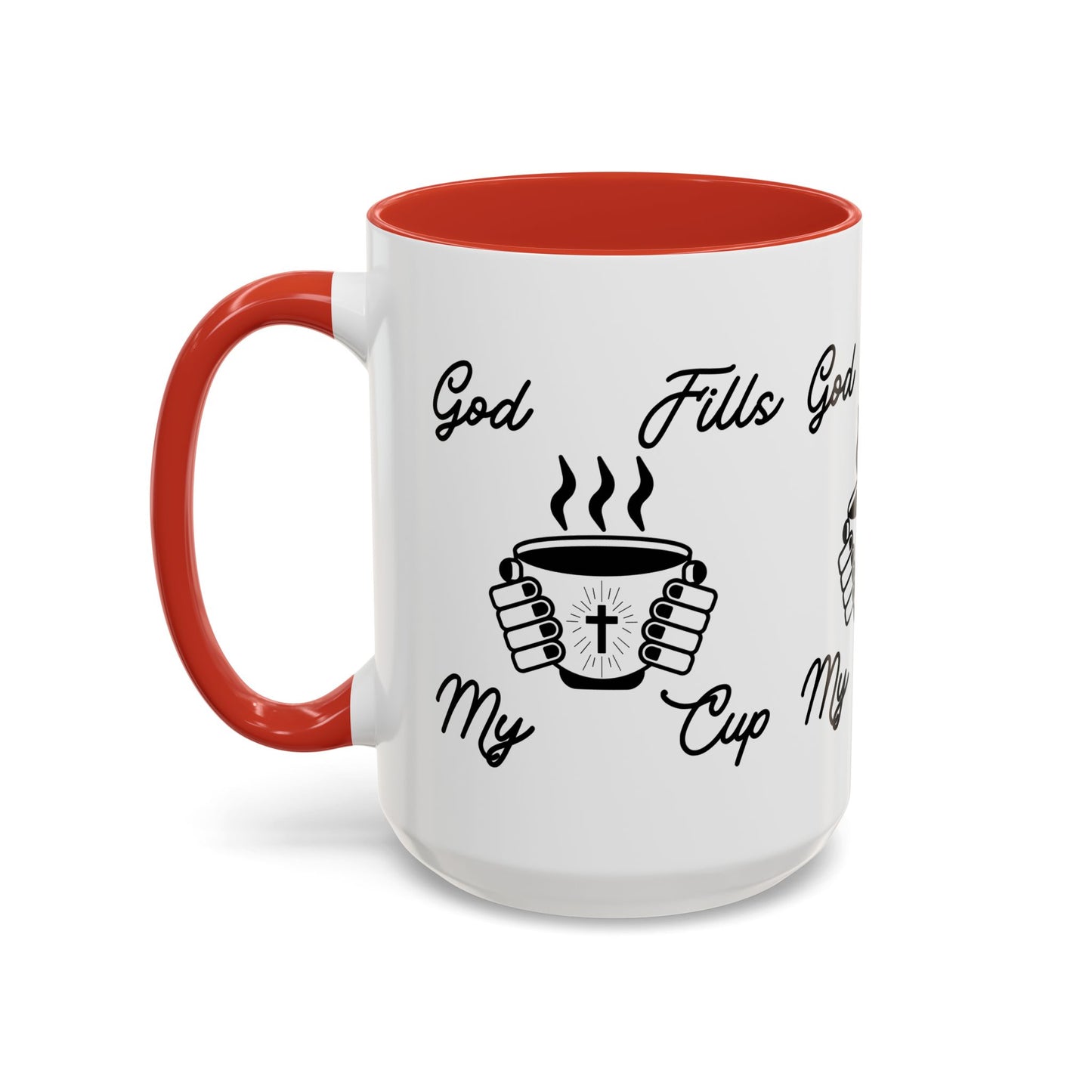 God Fills My Cup Coffee Mug Inspirational Christian Gift for Faith and Encouragement for Coffee Lovers