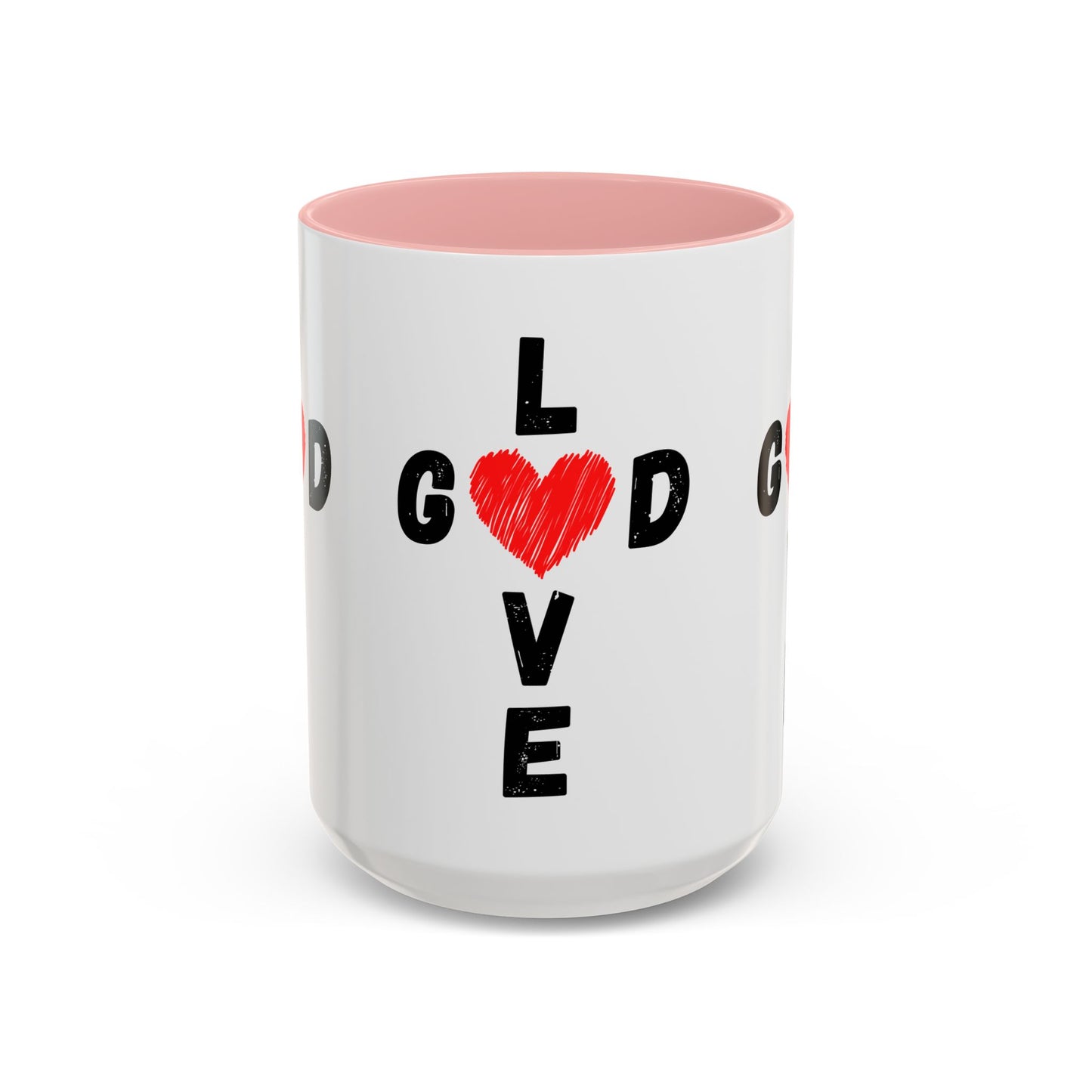 Love God Cross Shaped Coffee Mug Inspirational Christian Gift for Faith-Based Living