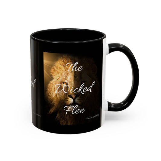 Proverbs 28:1 KJV Coffee Mug The Righteous Are Bold As A Lion Faith Based Christian Gift