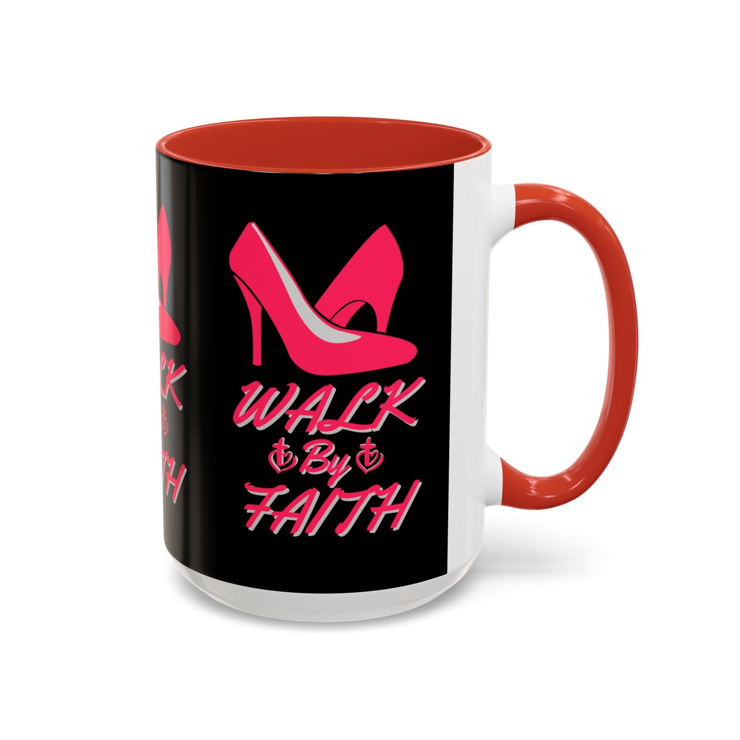 Walk By Faith Biblical Coffee Mug with High Heel Design Christian Gift for Her