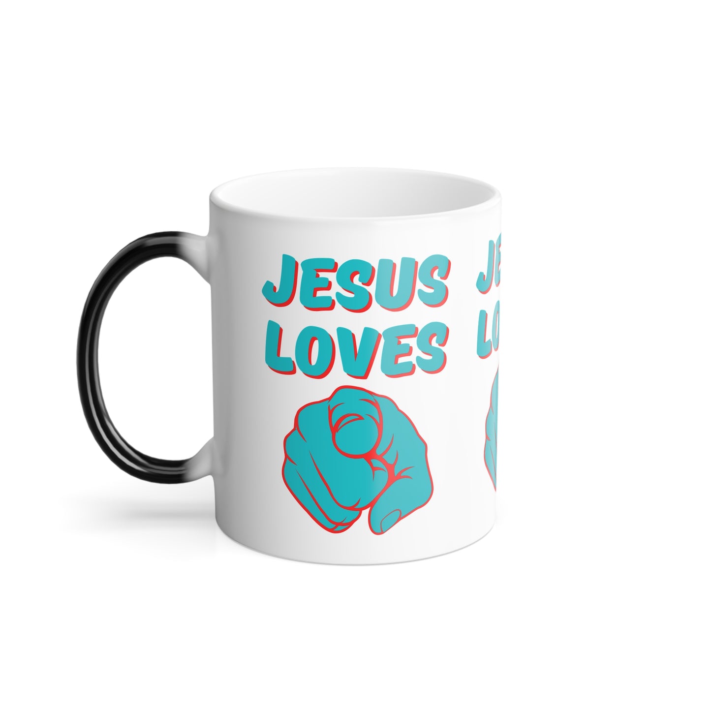 Jesus Loves You Color Morphing Coffee Mug Inspirational Christian Gift for Daily Encouragement