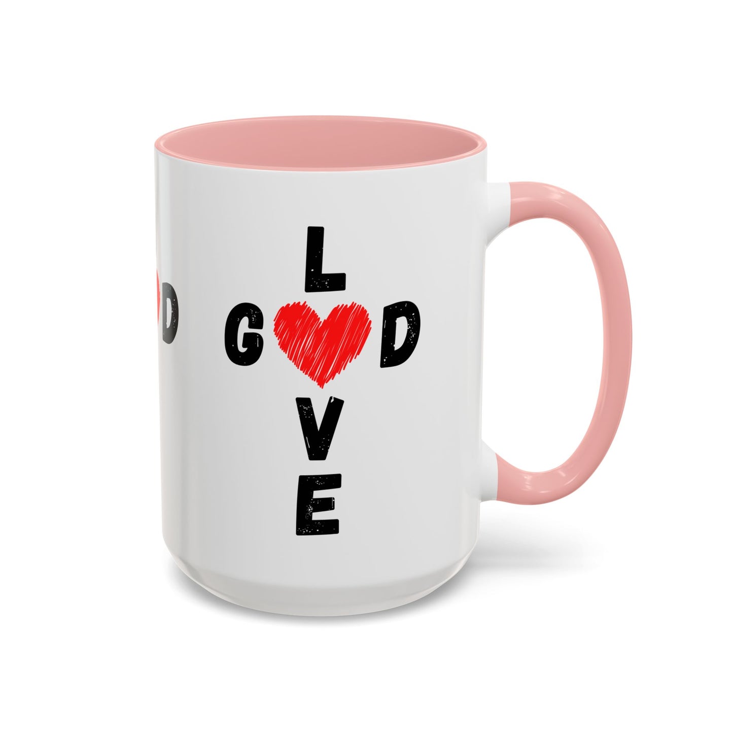 Love God Cross Shaped Coffee Mug Inspirational Christian Gift for Faith-Based Living