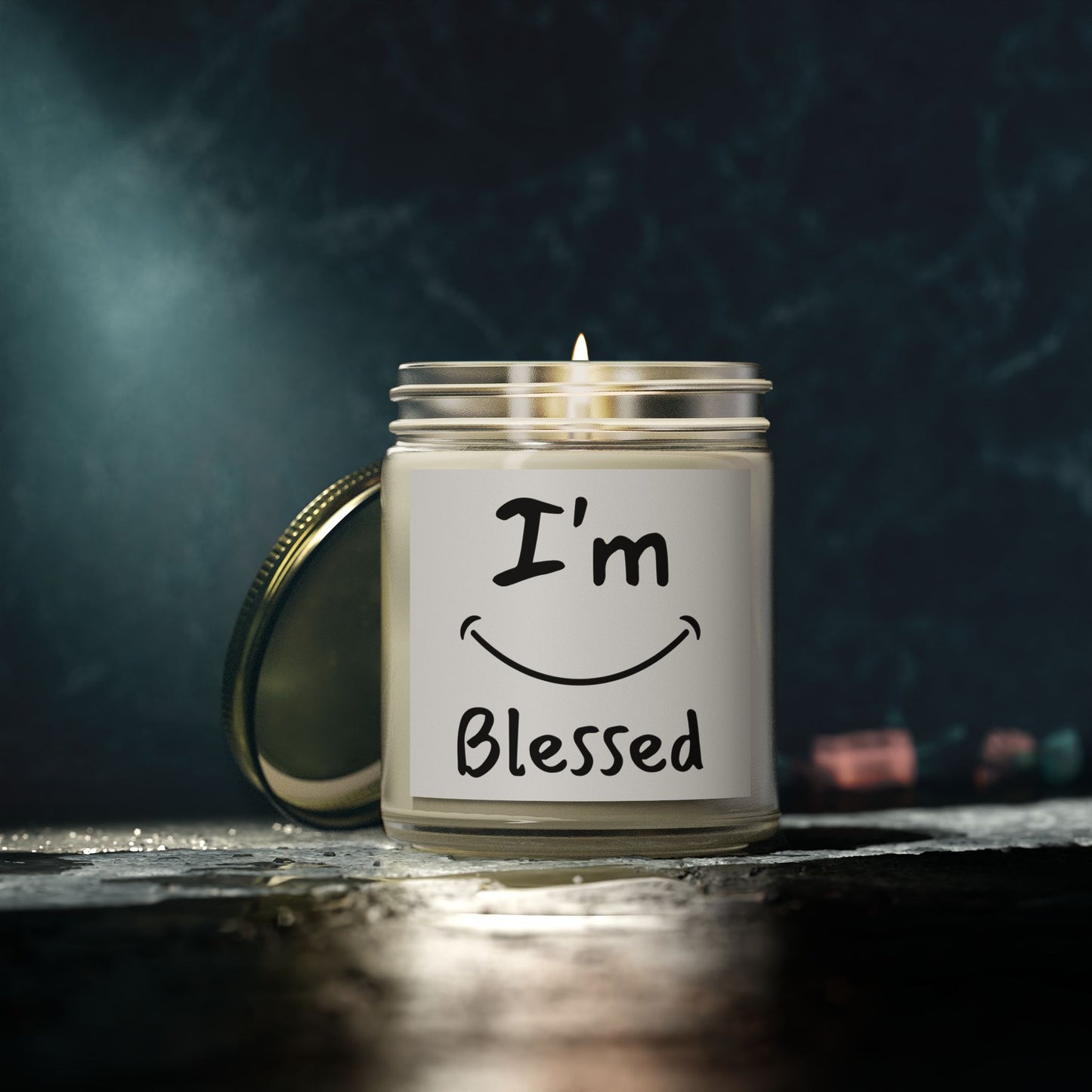 I'm Blessed Scented Candle Inspirational Christian Gift for Faith-Based Living