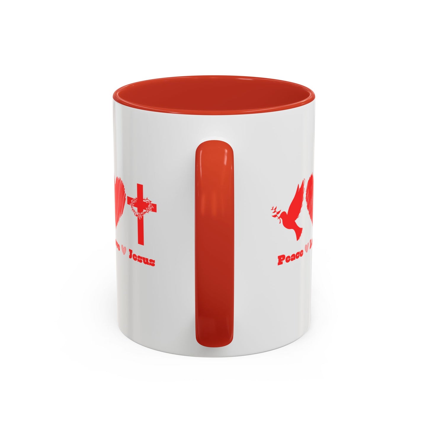 Peace Love Jesus Coffee Mug Faith Based Christian Gift