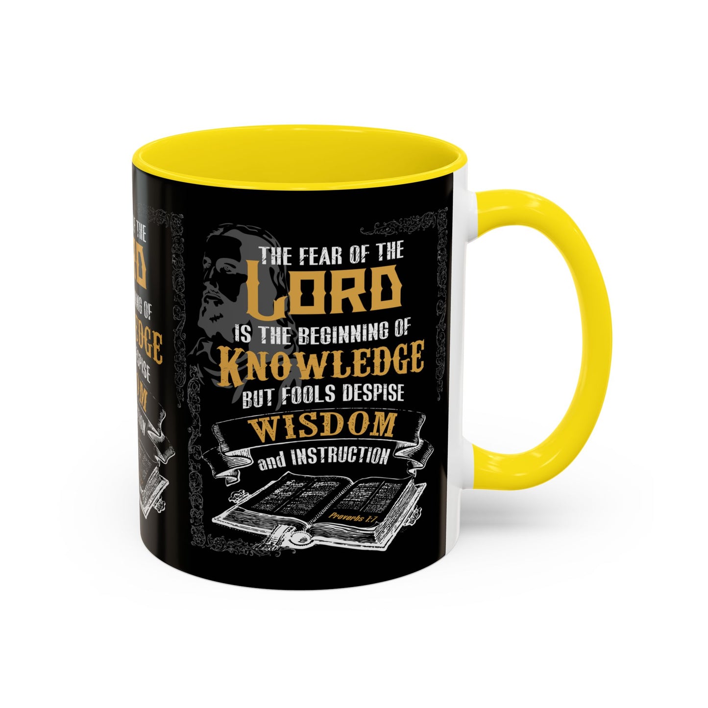 Proverbs 1:7 Bible Verse Coffee Mug Wisdom In Every Sip