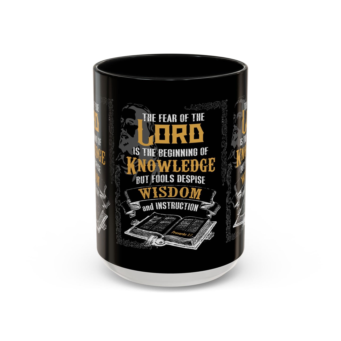 Proverbs 1:7 Bible Verse Coffee Mug Wisdom In Every Sip