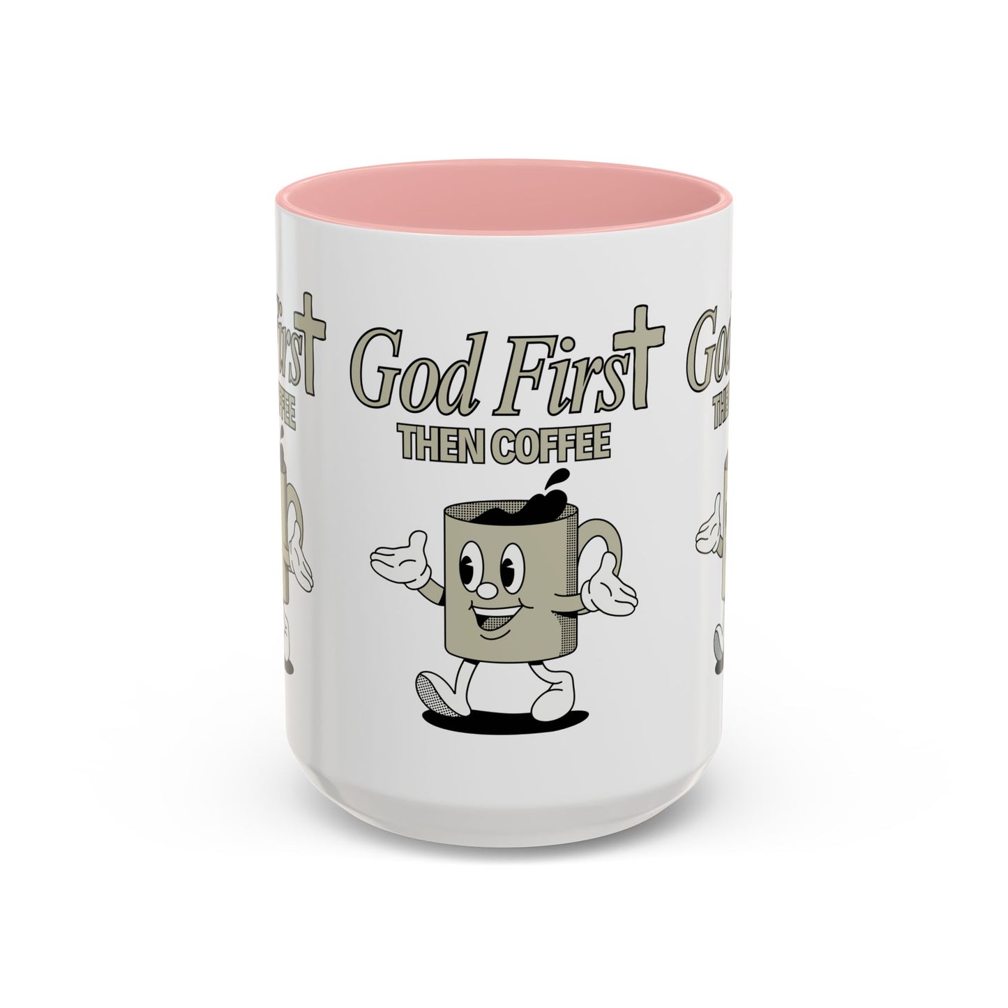 God First Then Coffee Mug Inspirational Christian Gift for Faith Based Coffee Lovers