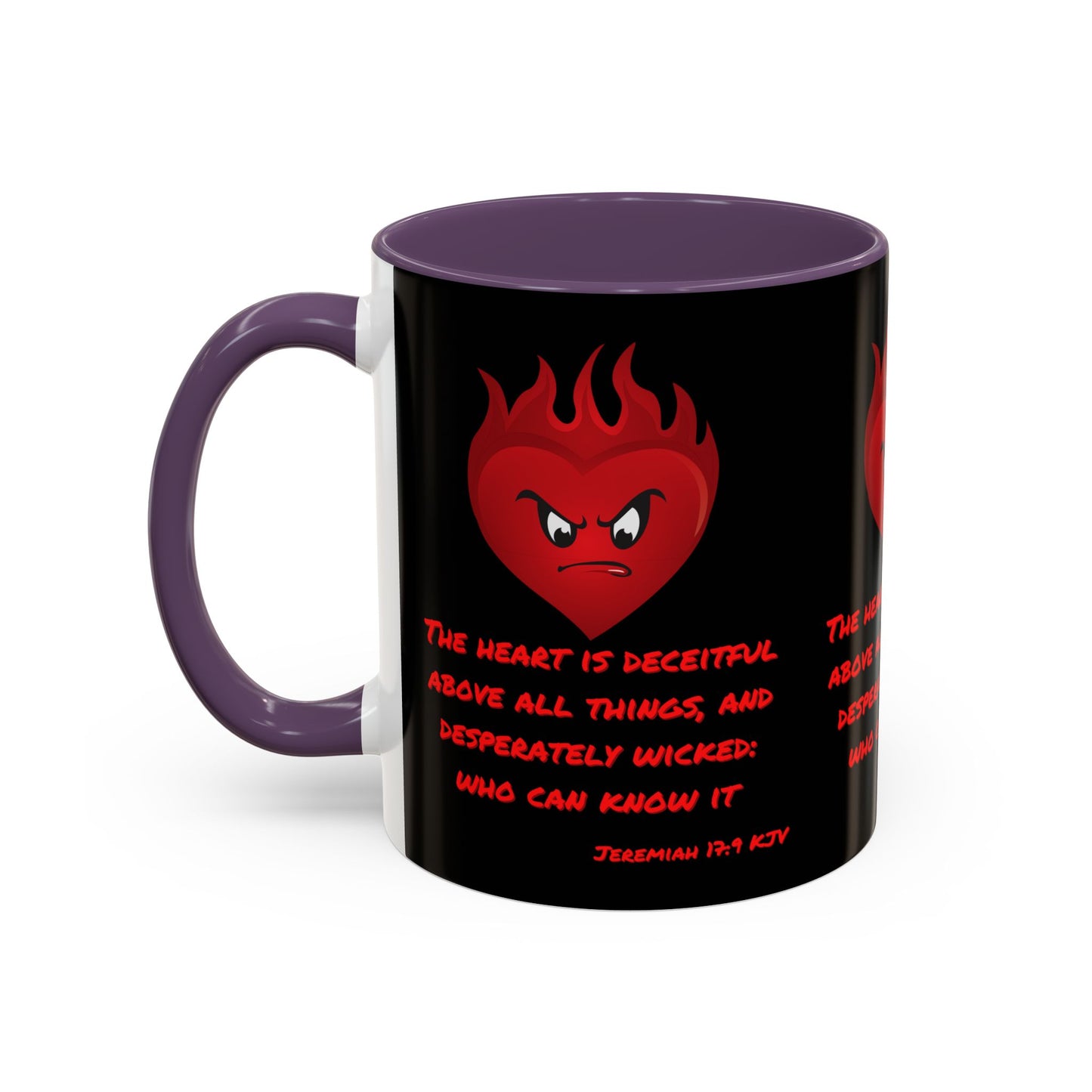 Jeremiah 17:9 KJV Coffee Mug The Heart is Deceitful Biblical Christian Gift for Faith-Based Coffee Lovers