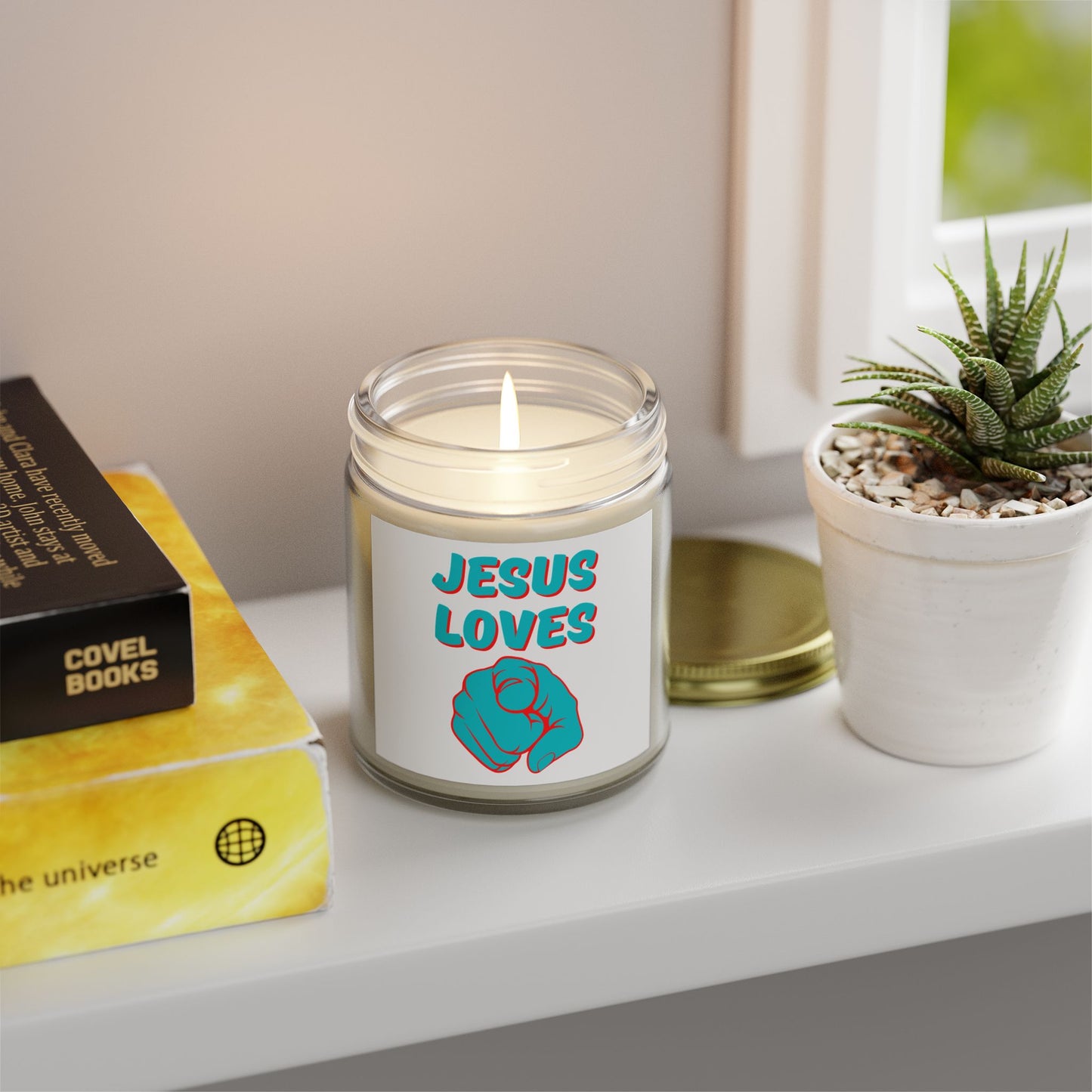 Jesus Loves You Scented Candle Inspirational Christian Gift for Daily Encouragement