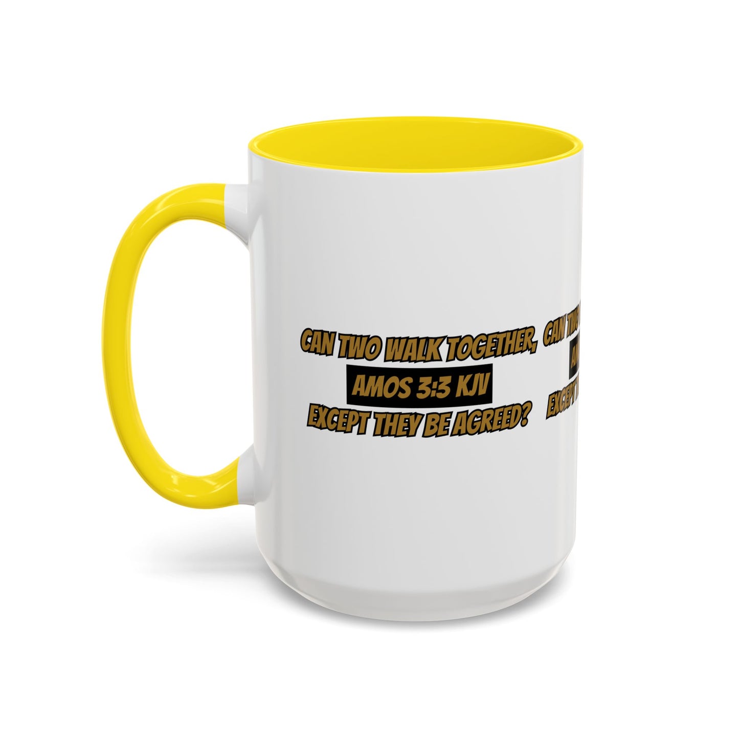 Inspirational Amos 3:3 KJV Bible Verse Coffee Mug Perfect Christian Gift