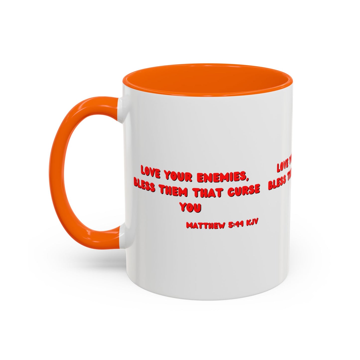 Matthew 5:44 KJV Coffee Mug Love Your Enemies Biblical Christian Gift for Faith-Based Living