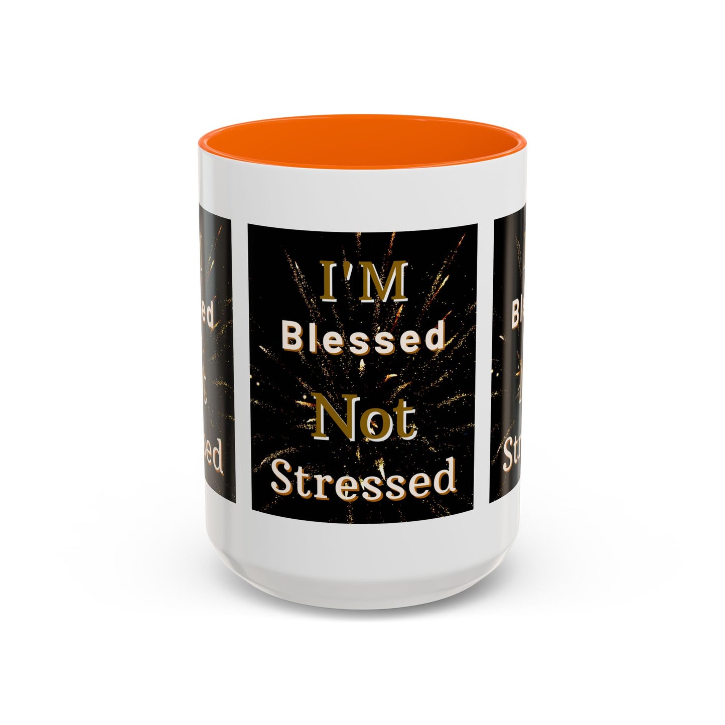 I'm Blessed Not Stressed Coffee Mug Inspirational Christian Gift for Faith-Based Living