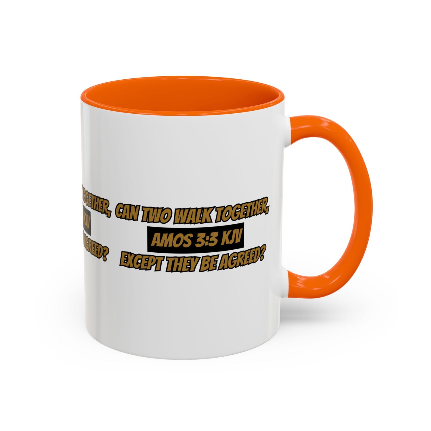 Inspirational Amos 3:3 KJV Bible Verse Coffee Mug Perfect Christian Gift