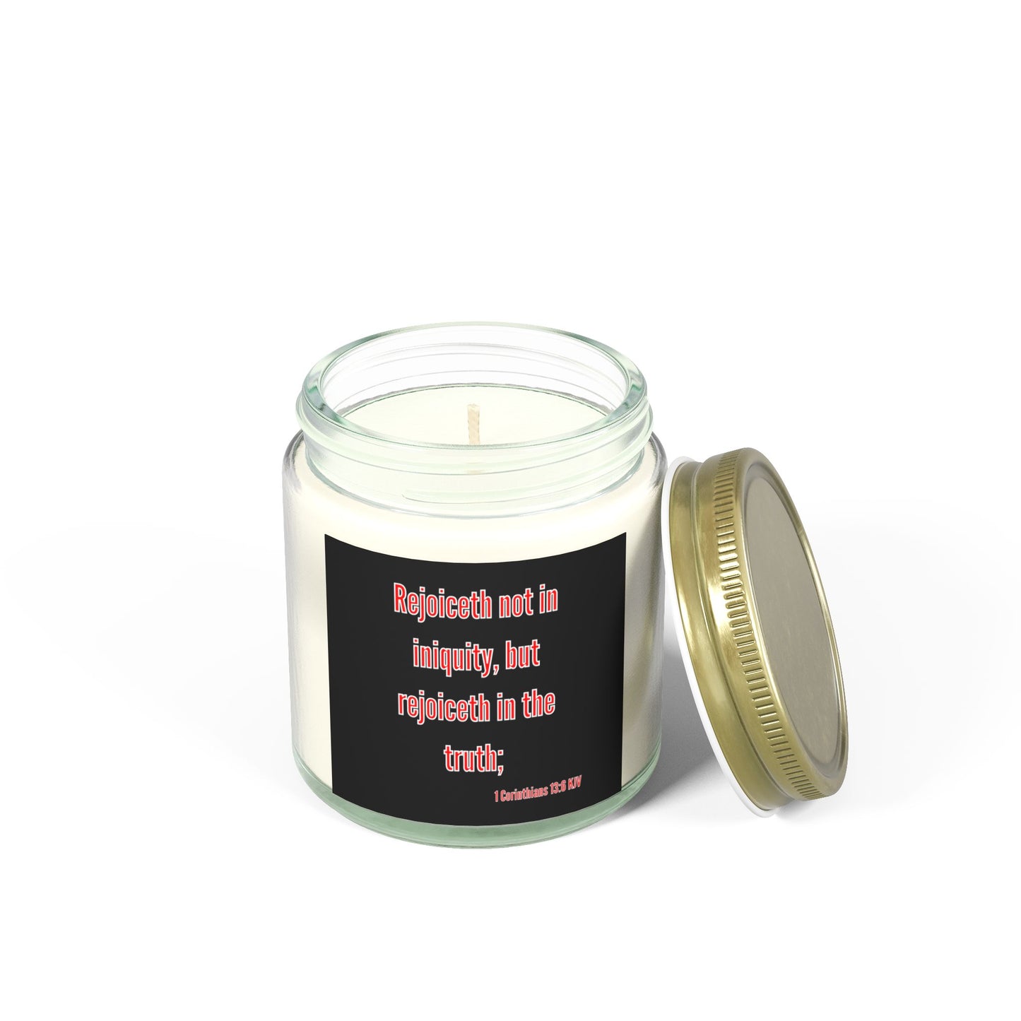 1 Corinthians 13:6 KJV Scented Candle Rejoiceth in the Truth Inspirational Faith Based Gift